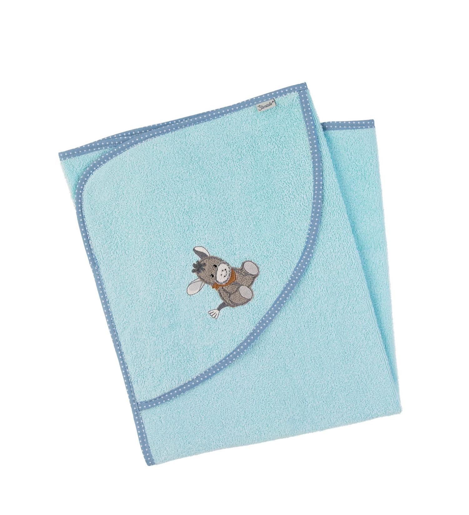 Personalized Sterntaler 80x80 cm Bath Towel - 100% Cotton Embroidered Name Emmi Blue - Buy Online on GoSupps.com