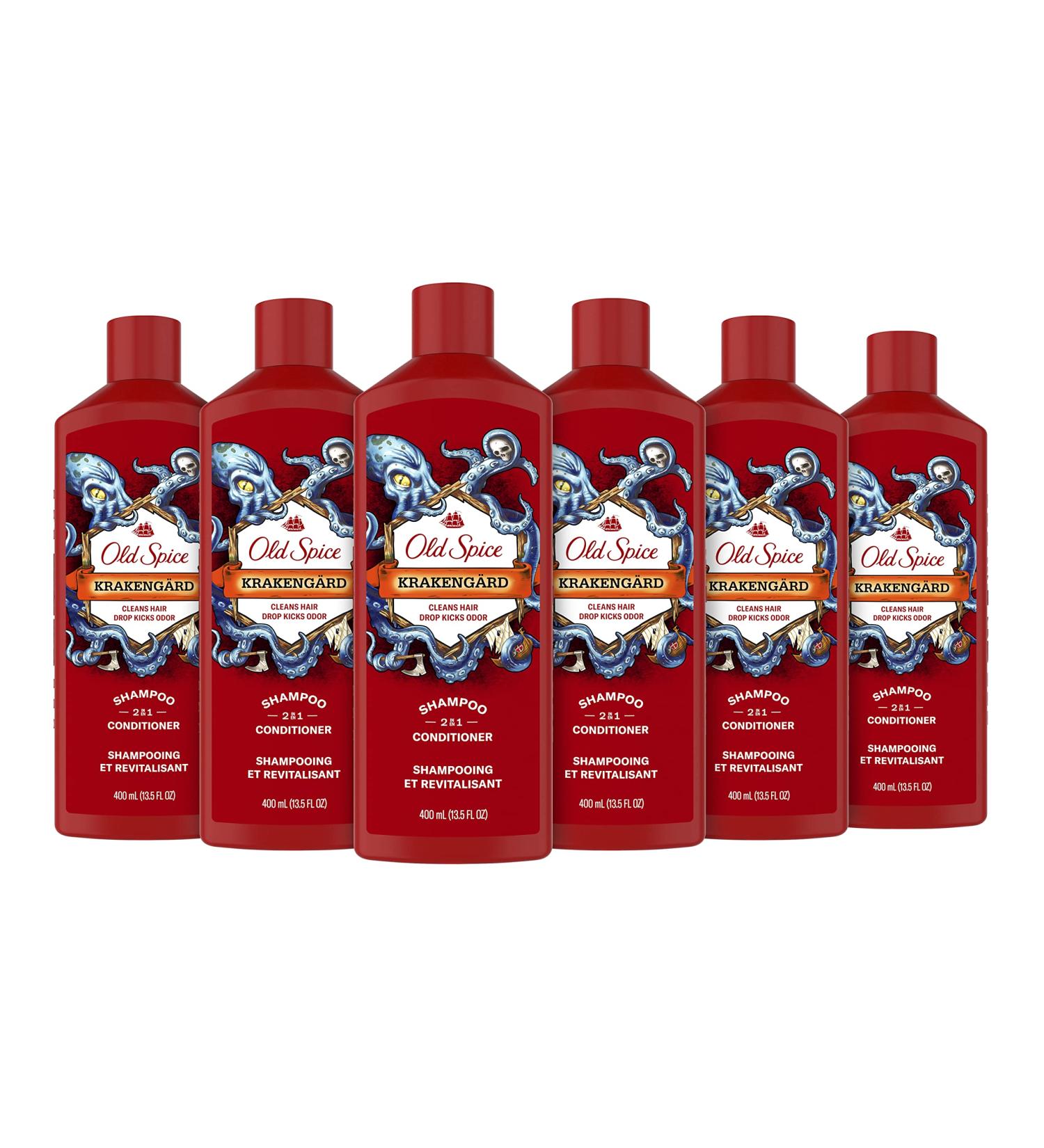 Old Spice Krakengard 2in1 Shampoo & Conditioner for Men 13.5 fl oz - Pack of 6 - Buy Online on GoSupps.com