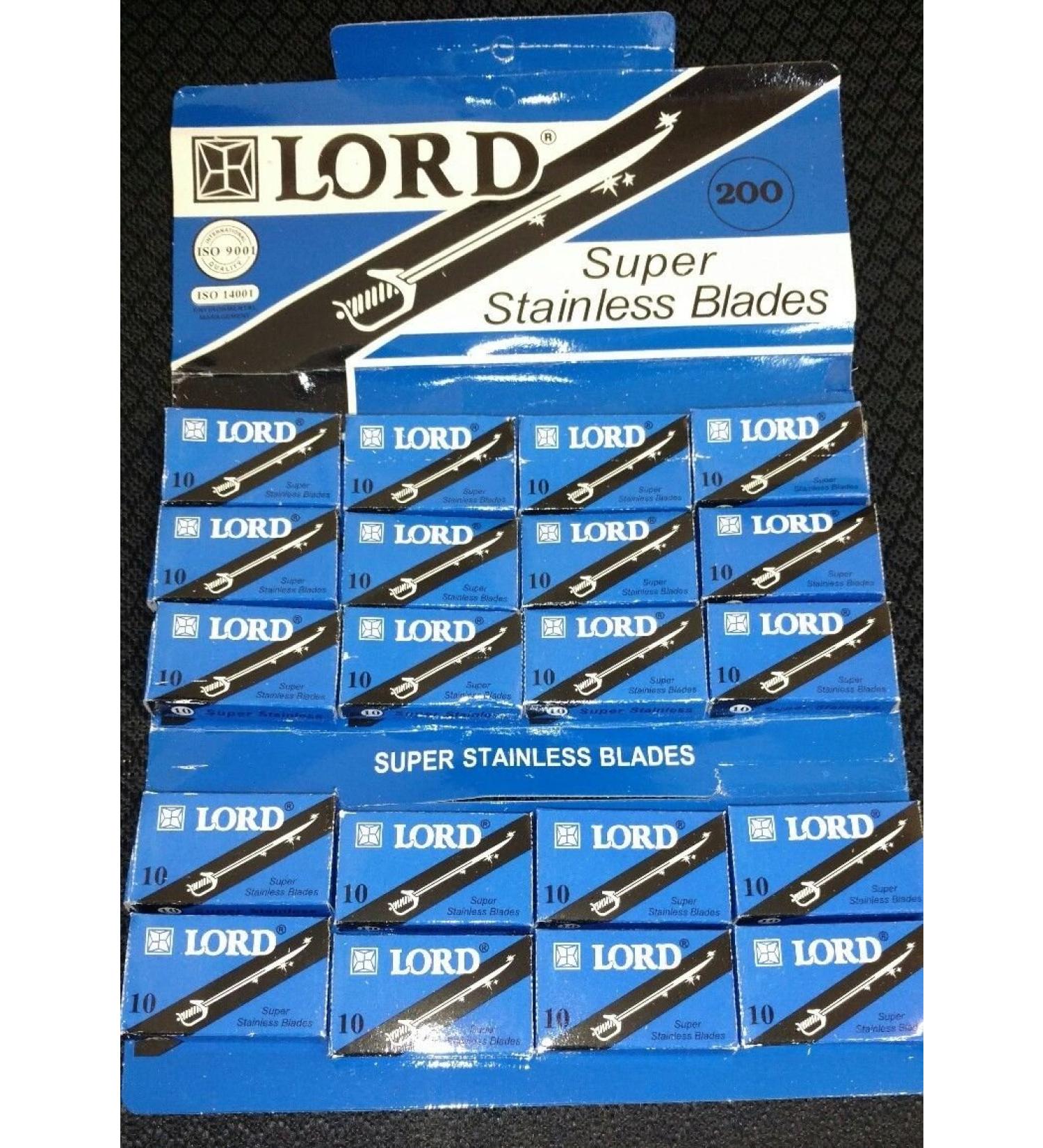 200 LORD Super Stainless Double Edge Safety Razor Blades