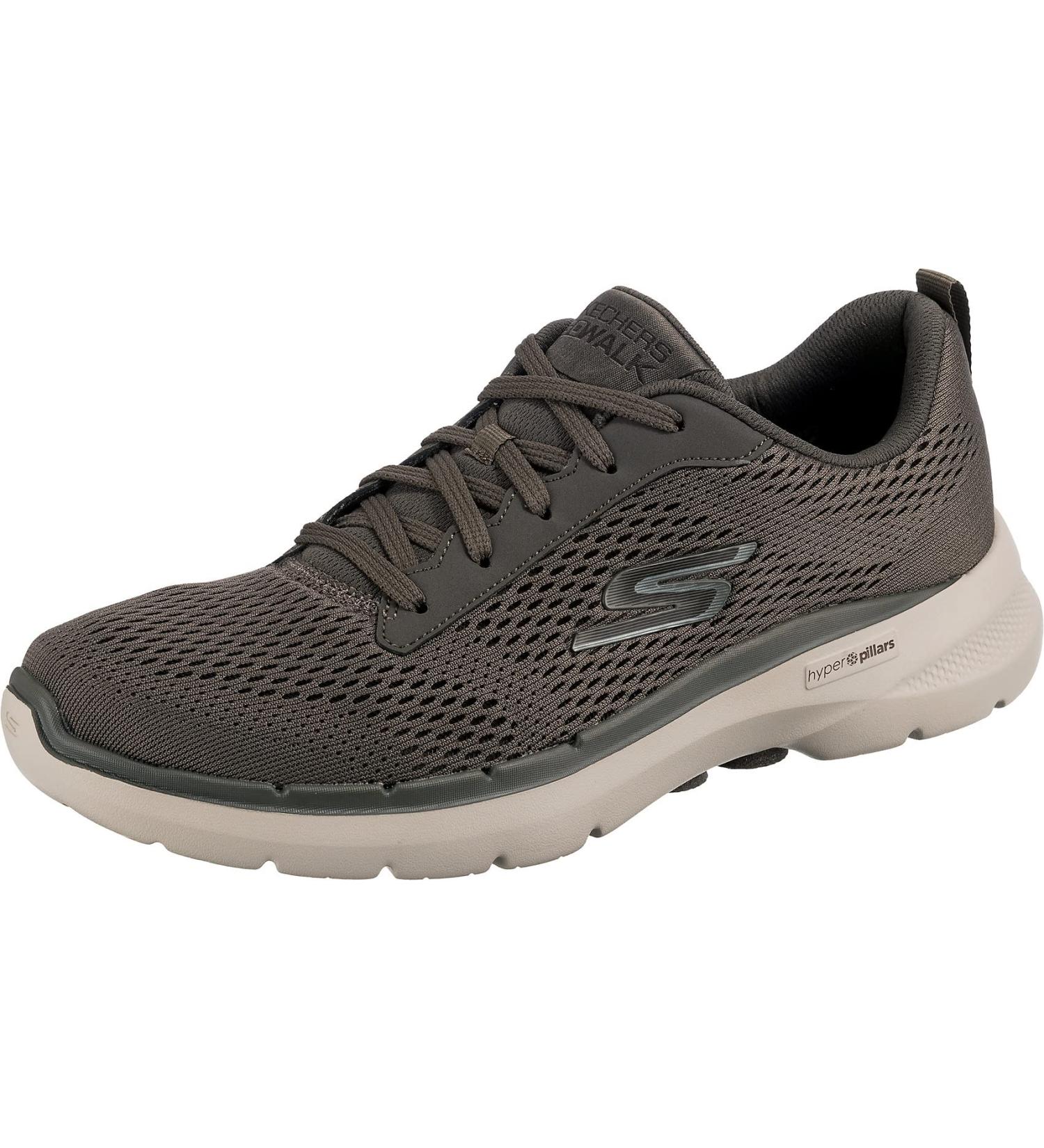Skechers Men's Sneakers 44 EU - Premium Taupe Textile & Synthetic Shoes for Ultimate Comfort | International Shipping Available - Buy Online on GoSupps.com