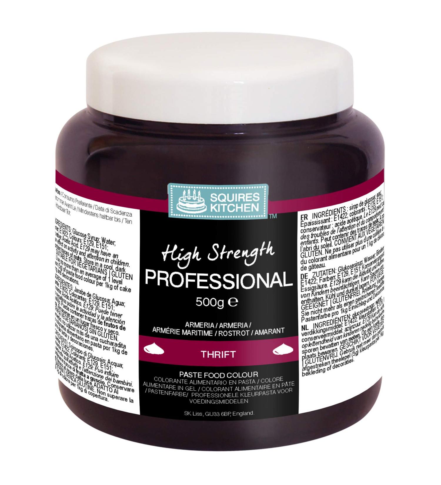 Squires Kitchen Thrift High Strength Edible Food Colour Paste 500g