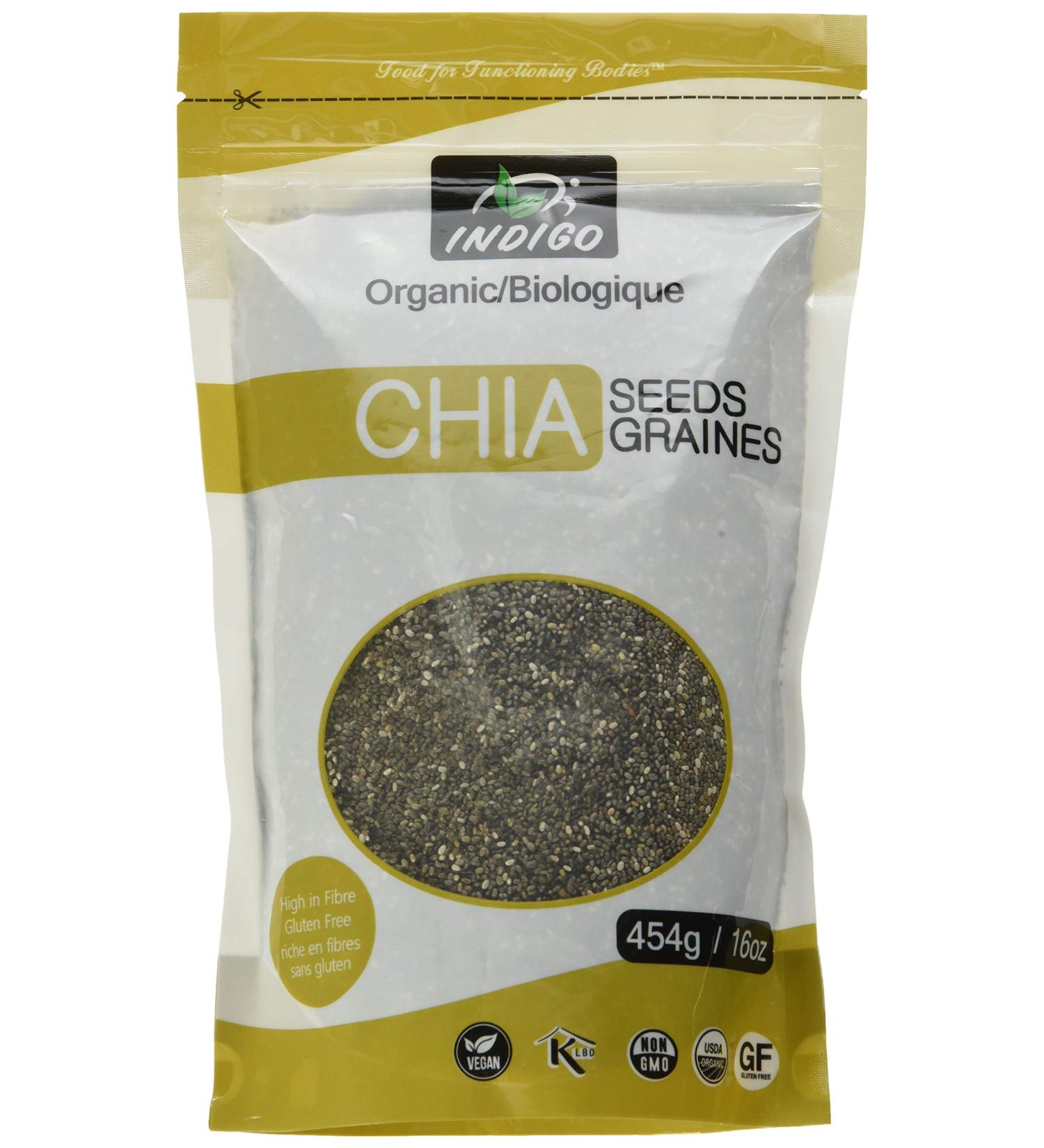 Indigo Organic Chia Seeds 454g - Buy Online on GoSupps.com