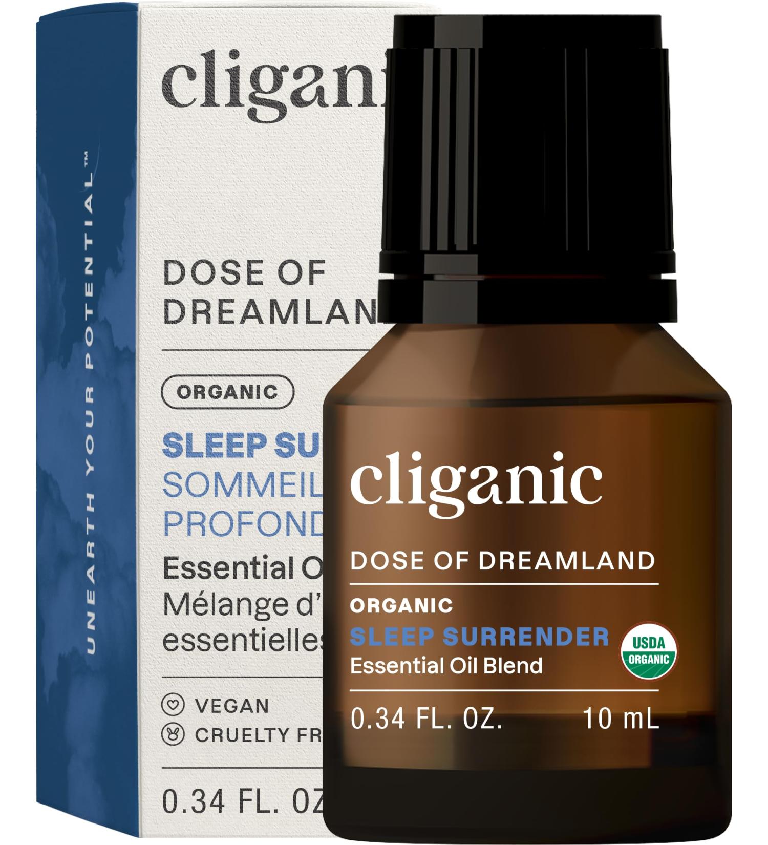 Cliganic Organic Essential Oil Sleep Surrender Blend - Dose of Dreamland (Packaging May Vary) Sleep Surrender 0.33 Fl Oz - Buy Online on GoSupps.com