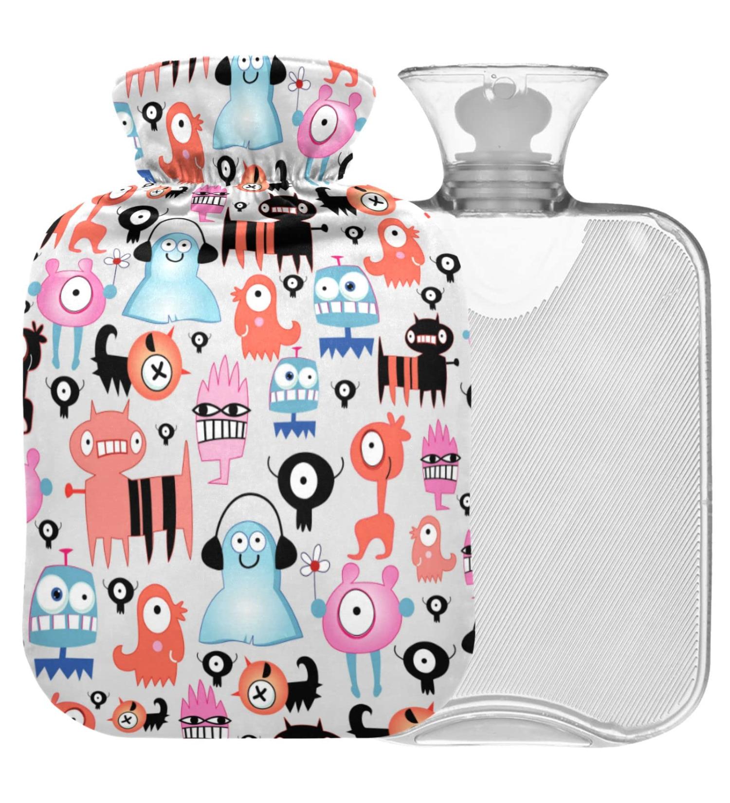 Naanle 2L Monster's Hot Water Bottle | Transparent Bag | Bed & Foot Warmer for Pain Relief | Heat & Cold Therapy - Buy Online on GoSupps.com