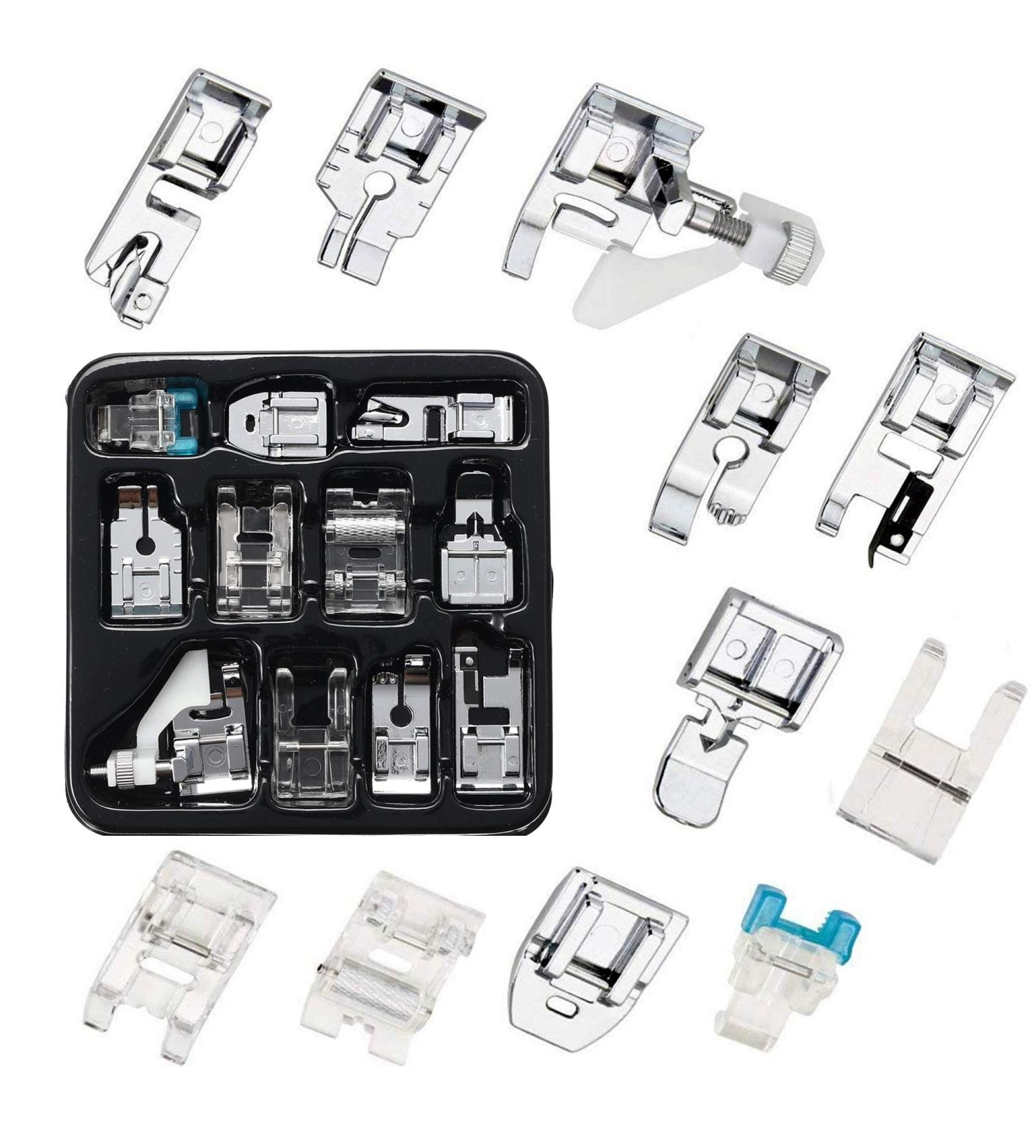 11Pcs Snap On Sewing Machine Presser Feet Set for Brother Singer Janome - Low Shank Use - Buy Online on GoSupps.com