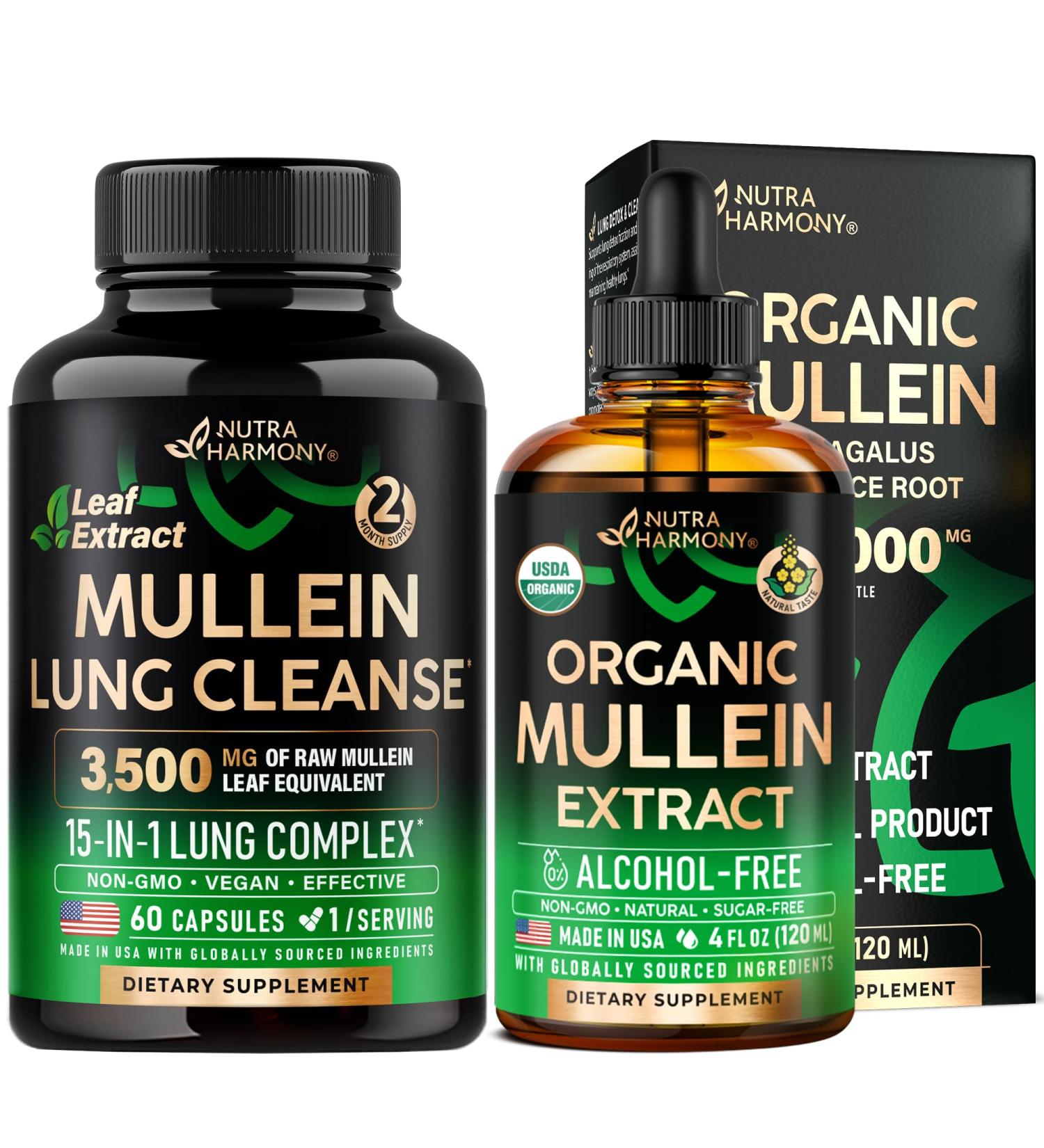 Mullein Leaf Extract Drops & Capsules