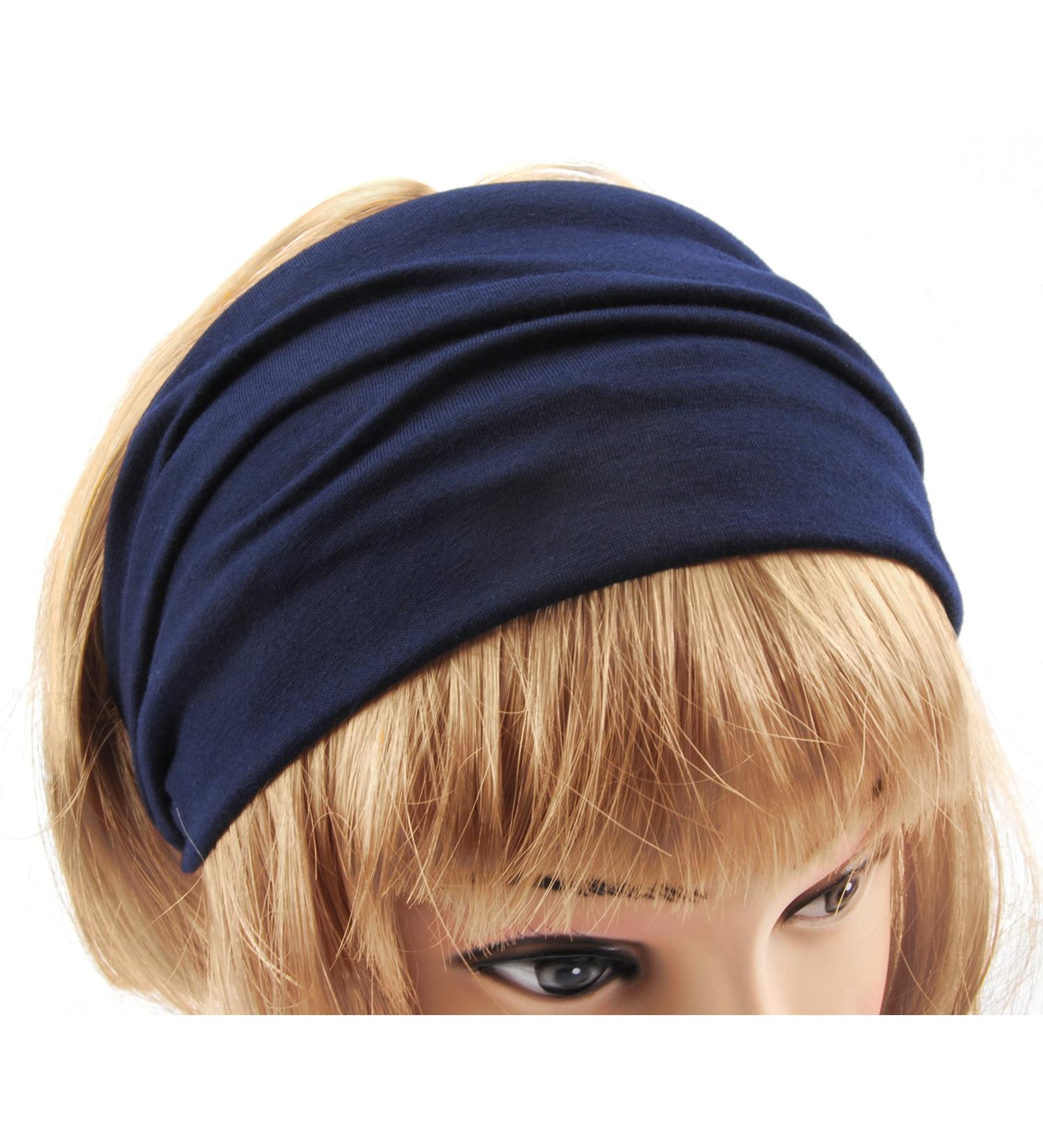 axy HB4 Dark Blue Yoga Headband | Premium Hairband for Yoga & Fitness | Global Shipping - Buy Online on GoSupps.com