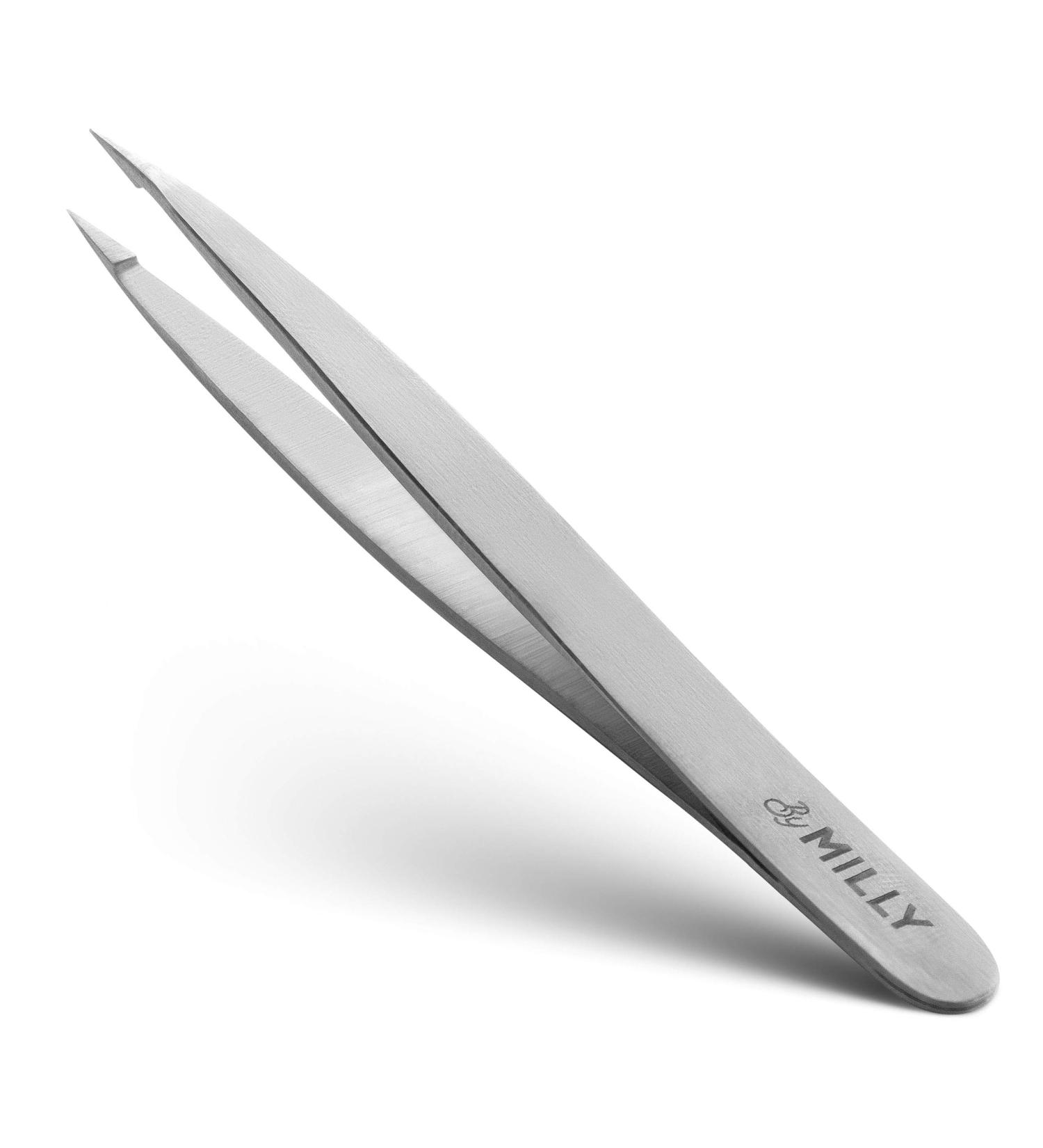 MILLY Pointed Tweezers - 100% German Steel for Ingrown Hair, Eyebrows, and Splinters - Hand-Filed Precision Tool for Facial Hair and Glass Removal - Buy Online on GoSupps.com