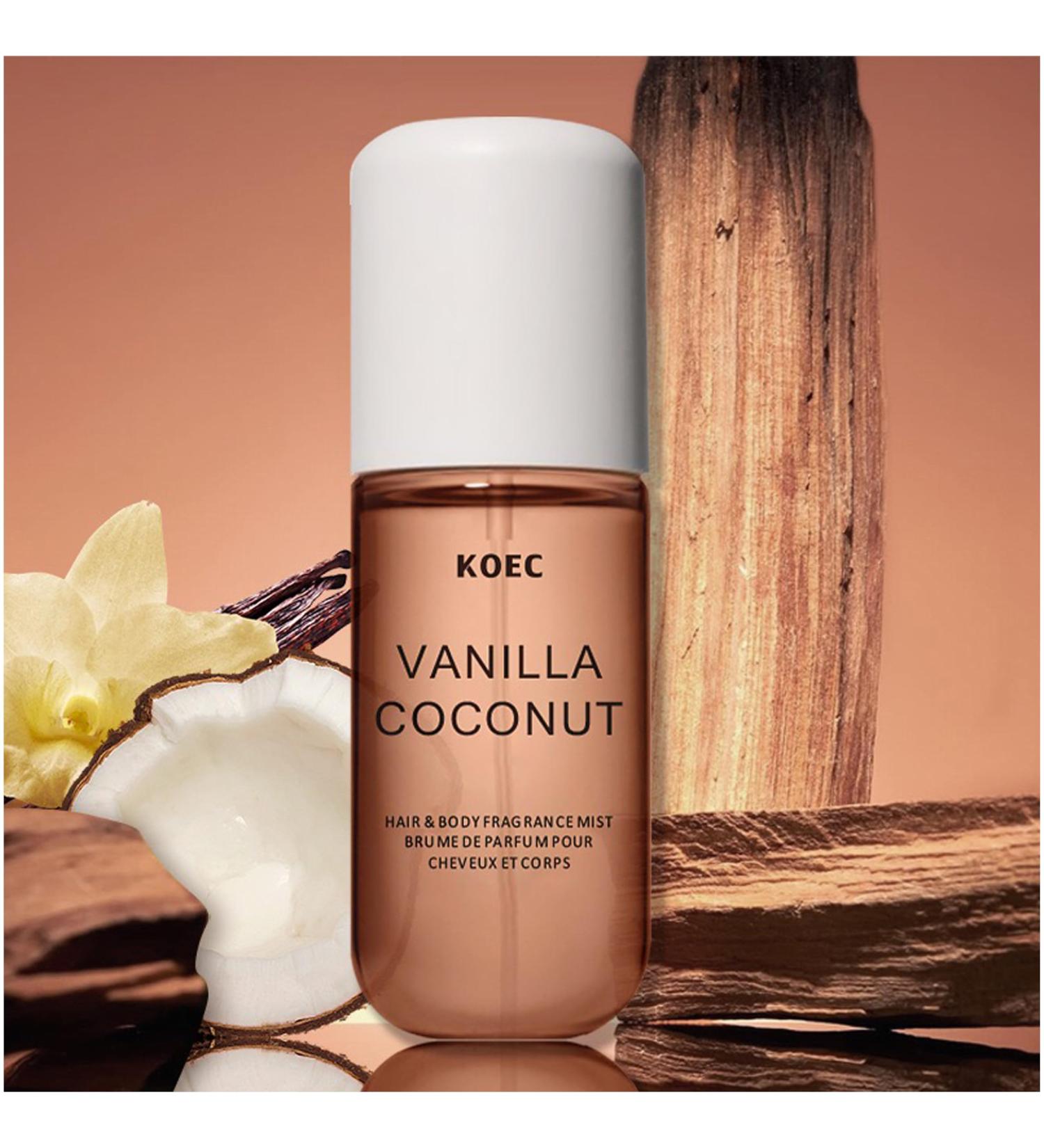 KOEC Vanilla Coconut Hair and Body Fragrance Mist Long-lasting Middle Eastern Perfume (Vanilla) - Buy Online on GoSupps.com