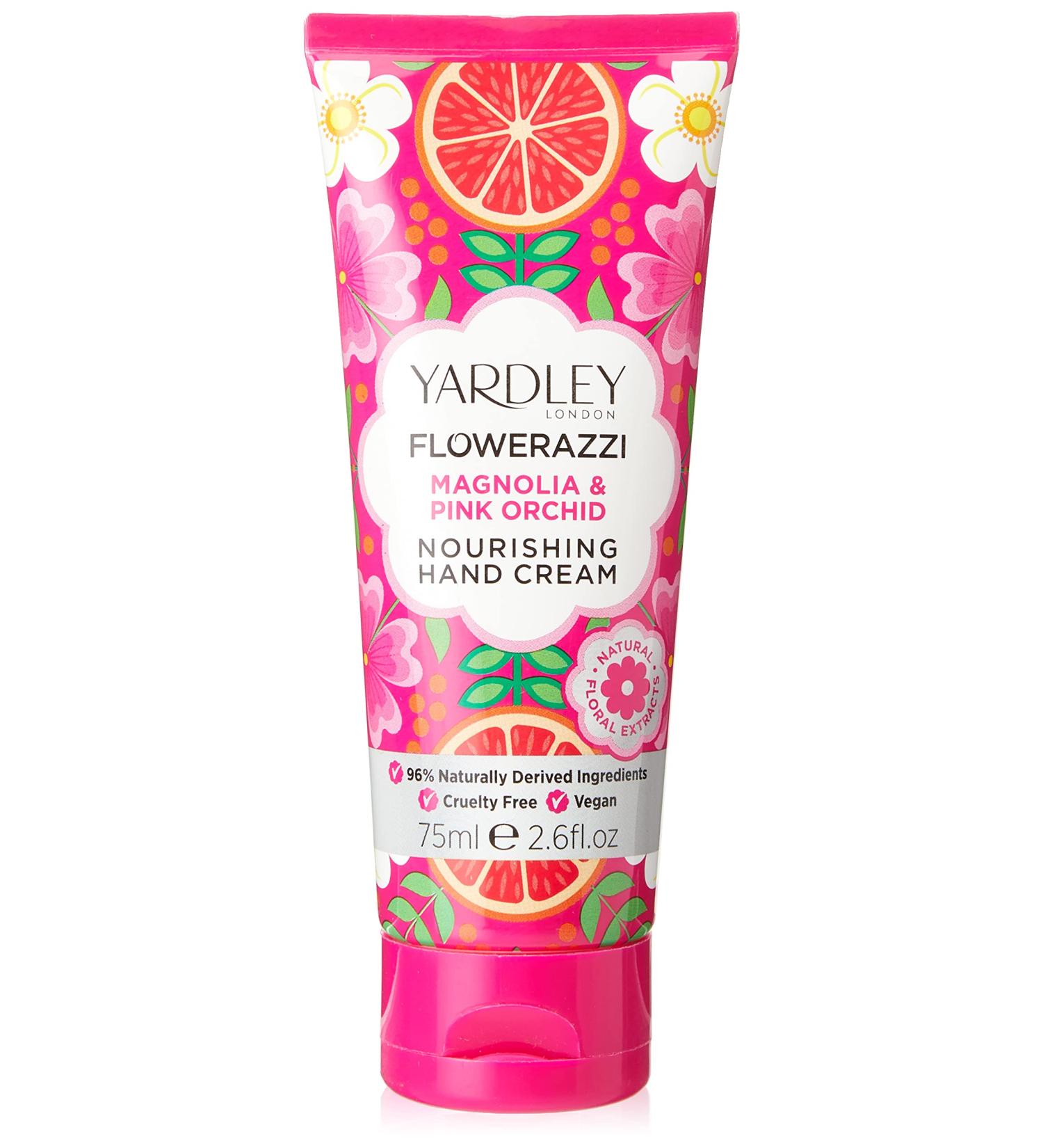 Flowerazzi Hand Cream with Magnolia & Pink Orchid Nourishing Moisturizer for Silky Smooth Hands - Worldwide Shipping - Buy Online on GoSupps.com