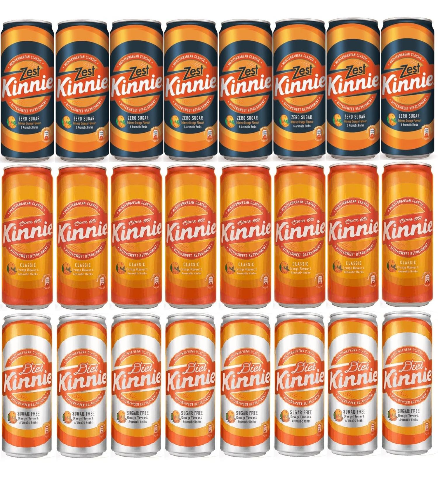 Kinnie Mixed Classic Diet and Zest CANS Case (24 x 330ml)