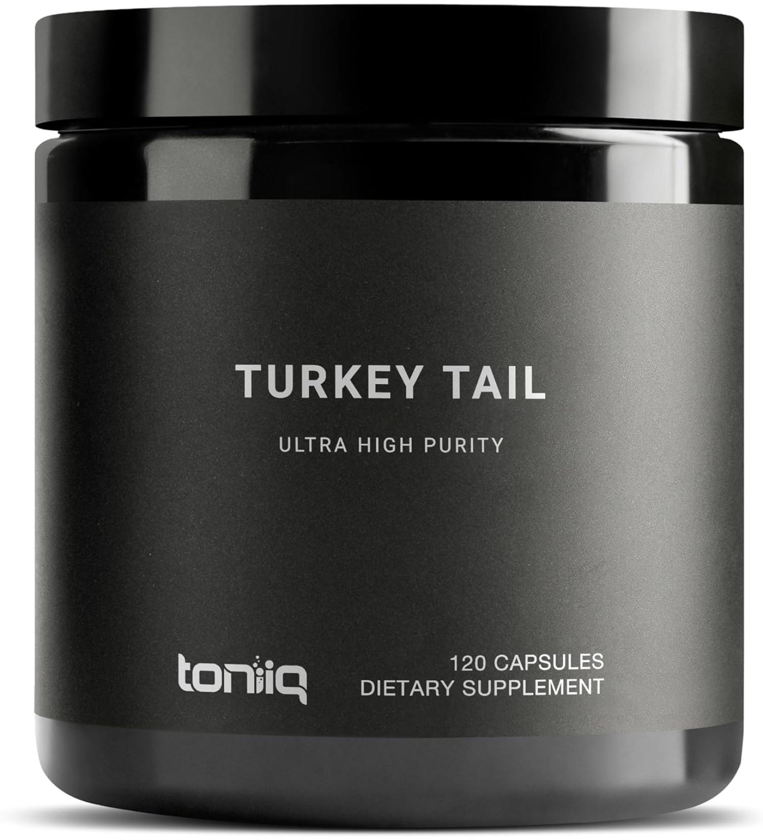 20% Beta Glucans 12,000mg Turkey Tail Mushroom Extract - 10x Concentrated Ultra High Strength - 120 Veggie Capsules - Buy Online on GoSupps.com