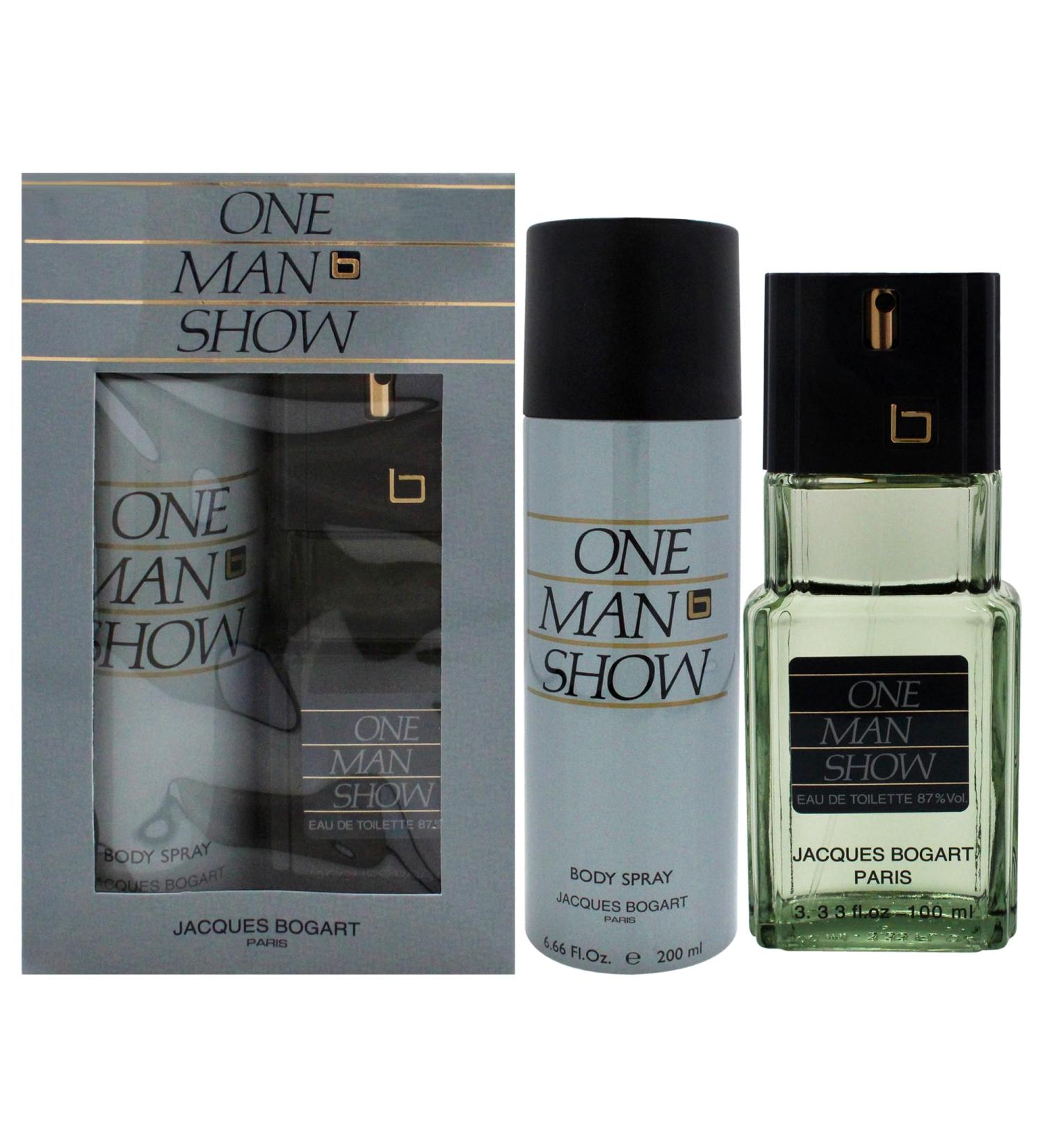 Jacques Bogart One Man Show by Jacques Bogart for Men - 2 Pc Gift Set 3.3oz EDT Spray 6.6oz Body Spray - Buy Online on GoSupps.com