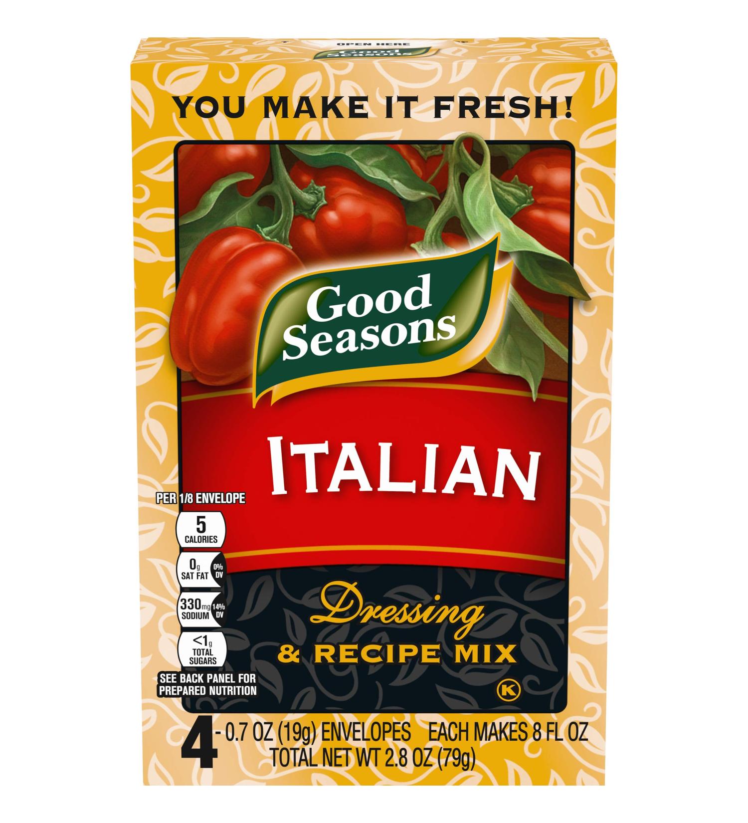 Good Seasons Italian Dressing & Recipe Seasoning Mix (4 ct Packets) - All Natural - Buy Online on GoSupps.com