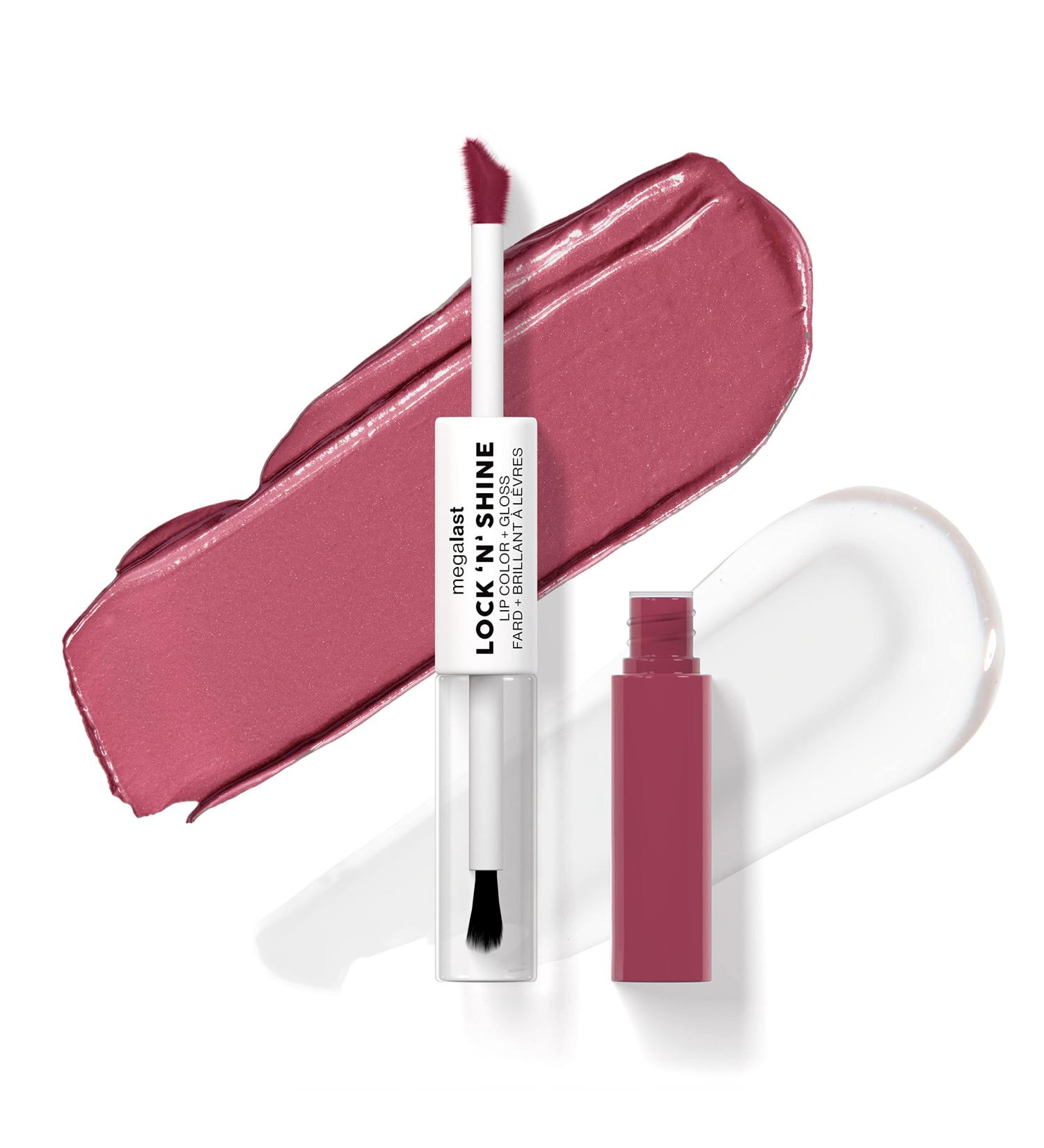 Wet n Wild Megalast Lock n' Shine Lip Color & Clear Gloss, Utaupia Shade - Vitamin E & Jojoba Oil Formula - Buy Online on GoSupps.com