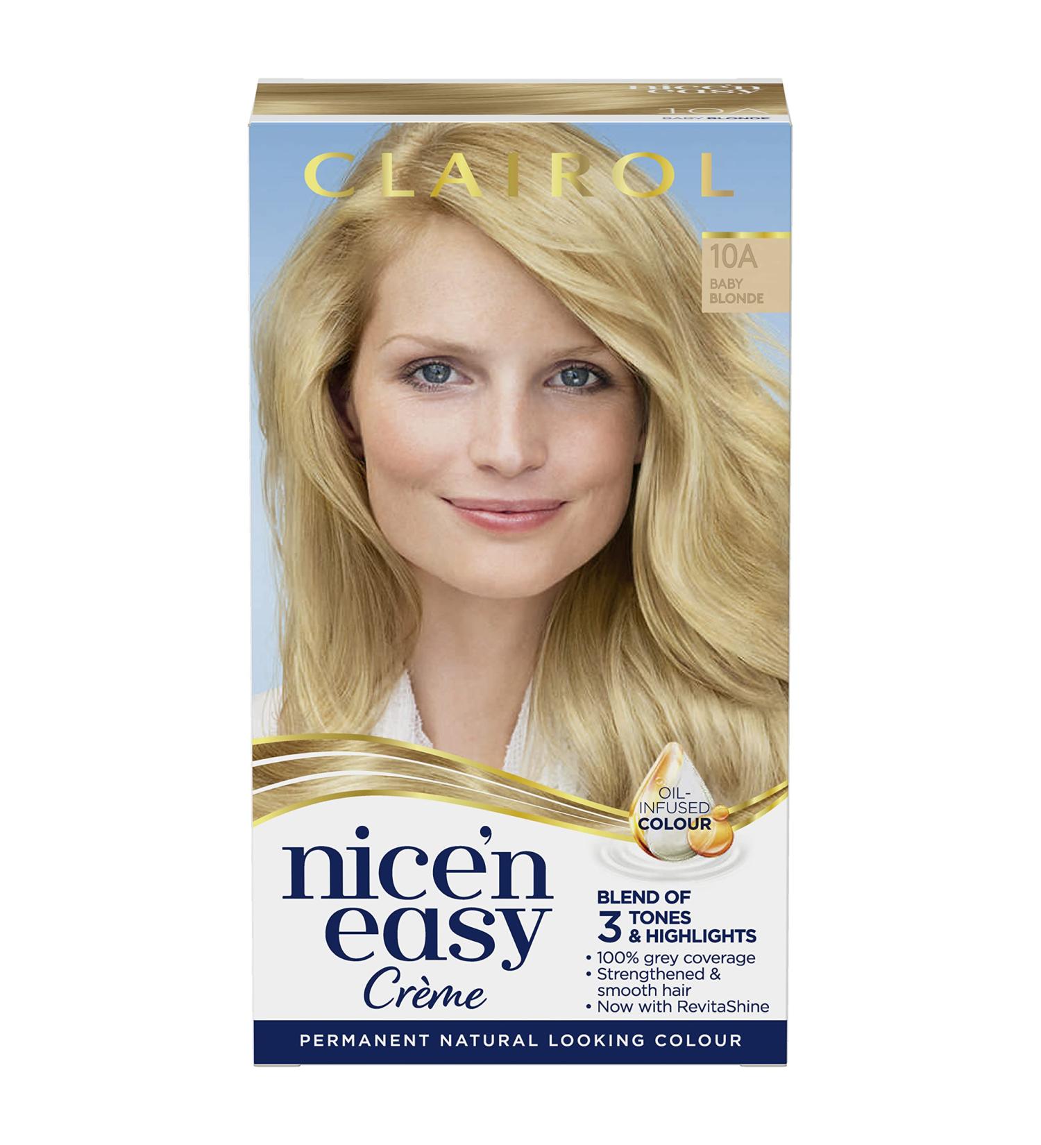 Clairol Nice'n Easy Cr me 10A Baby Blonde Permanent Hair Dye - 260g - Buy Online on GoSupps.com