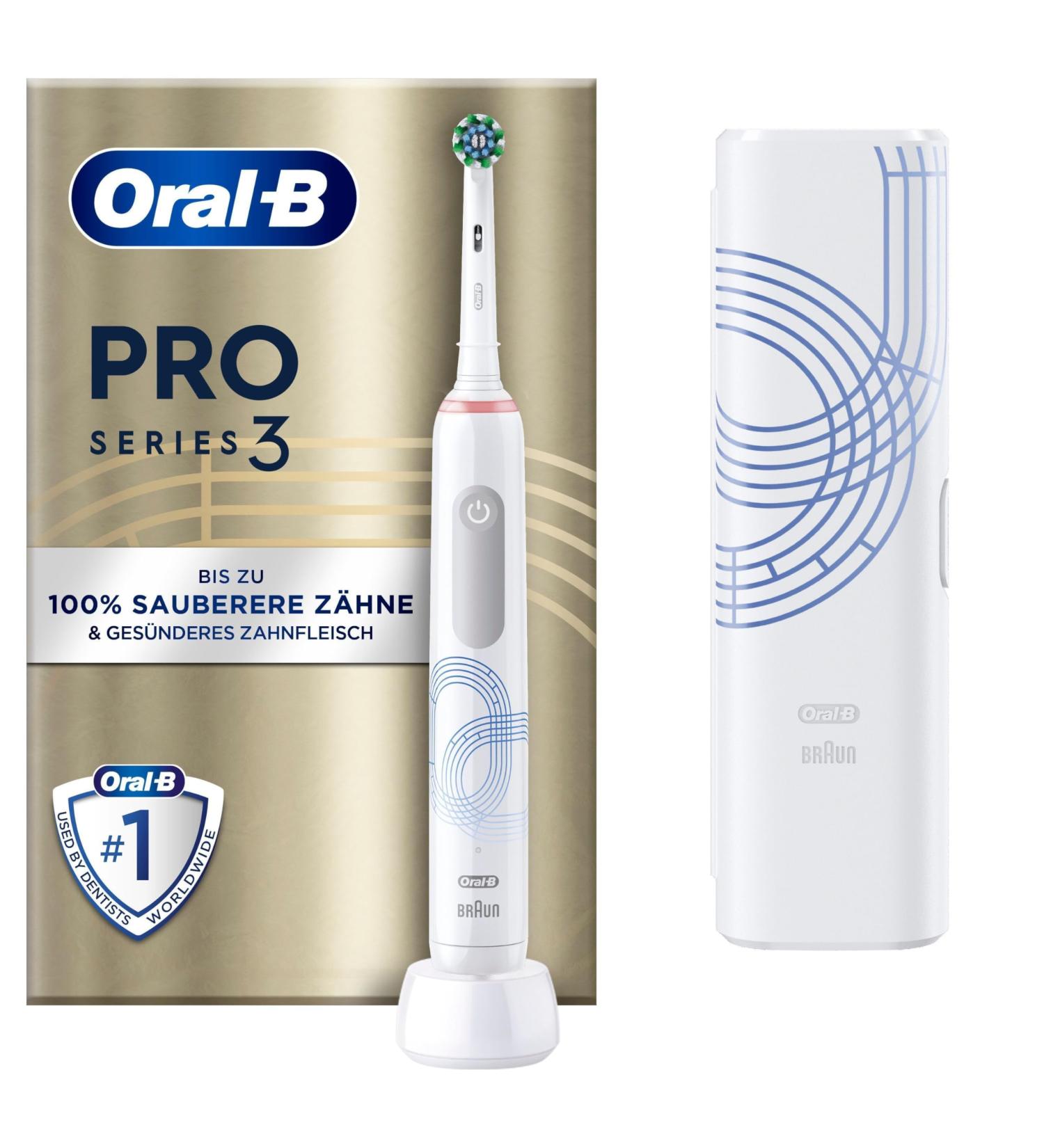 Oral-B Pro Series 3 Electric Toothbrush - 3 Cleaning Modes Pressure Control Travel Case Special Edition by Braun - Buy Online on GoSupps.com