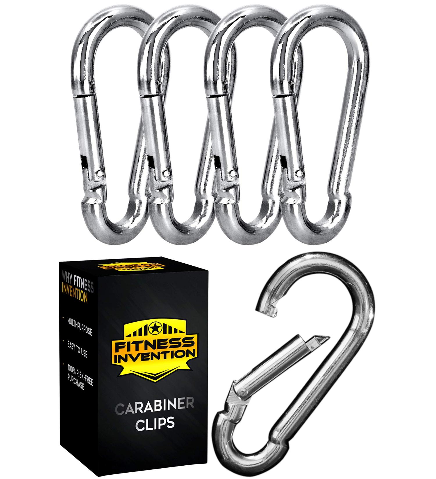 Carabiner Clip 5 Pack - Heavy Duty Snap Hooks for Keys - Small and Large Carabiner Hooks - Multipurpose Tool 3.2 Inch - Buy Online on GoSupps.com