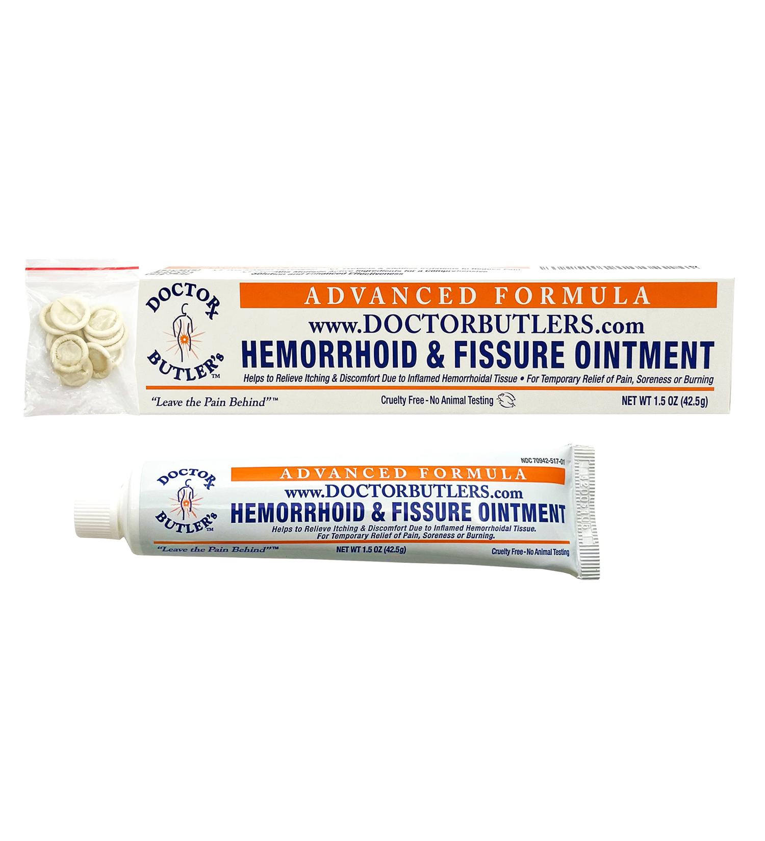 Doctor Butler's Advanced Hemorrhoid & Fissure Ointment - Fast Acting Pain Relief & Healing with Lidocaine - 1.5 oz Tube - Buy Online on GoSupps.com