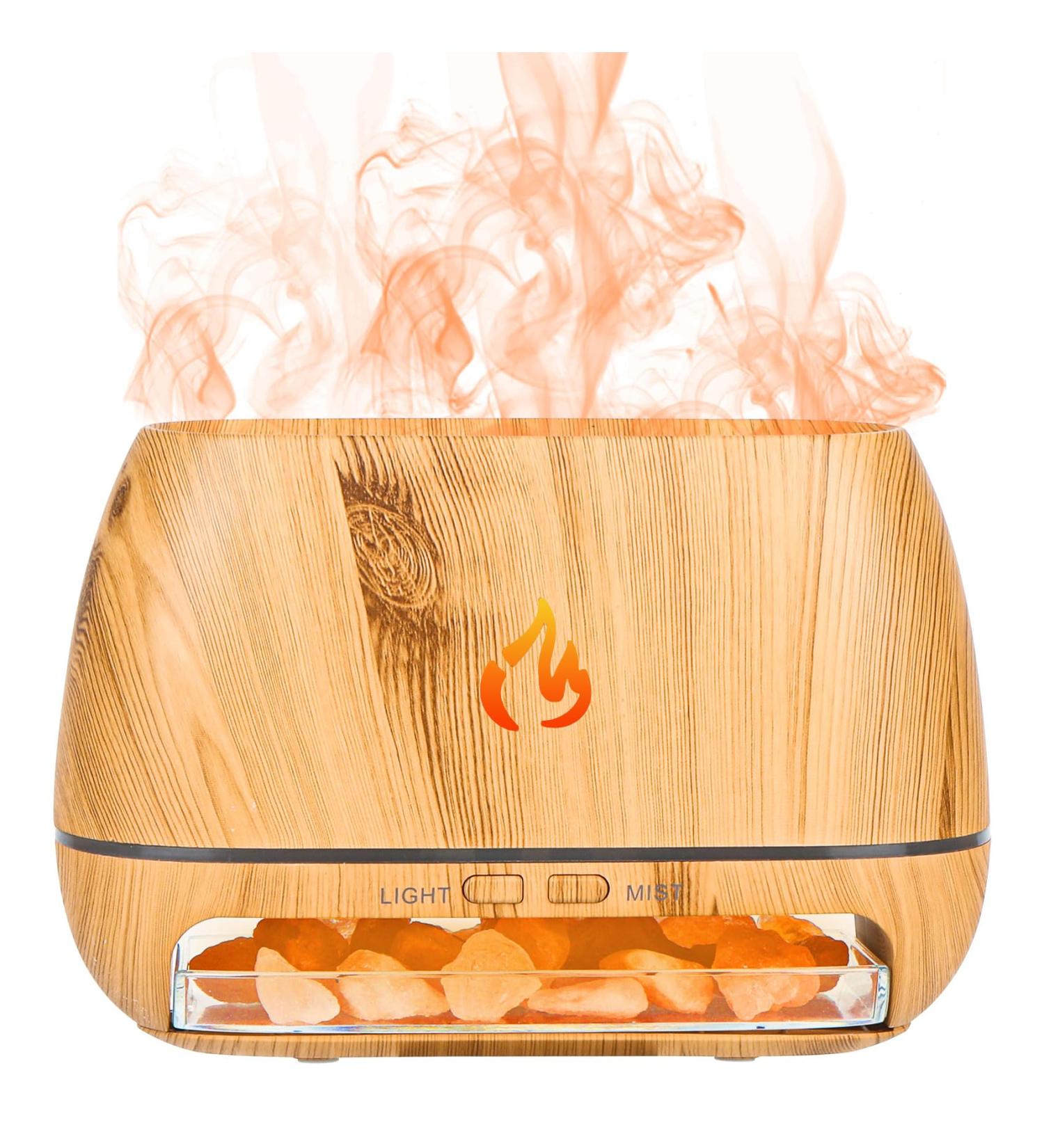 Buy Aroma Diffuser with Essential Oils - 200ml Humidifier & LED Light | Automatic Shutdown & Himalayan Salt | Enhance Air Quality - Buy Online on GoSupps.com