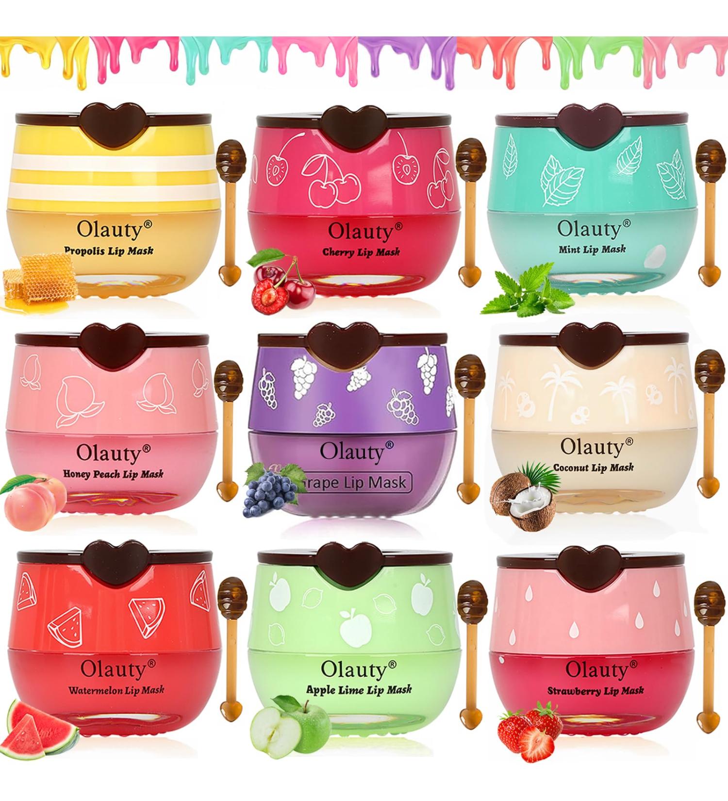 9 PCS Bee Lip Balm Lip Mask Honey Pot Galentines & Valentines Day Gifts Nourishing Hydrating Propolis Lip Balm for Dry Chapped & Cracked Lips Lip Sleeping Mask - Soften Smooth & Reduce Lip Lines - Buy Online on GoSupps.com