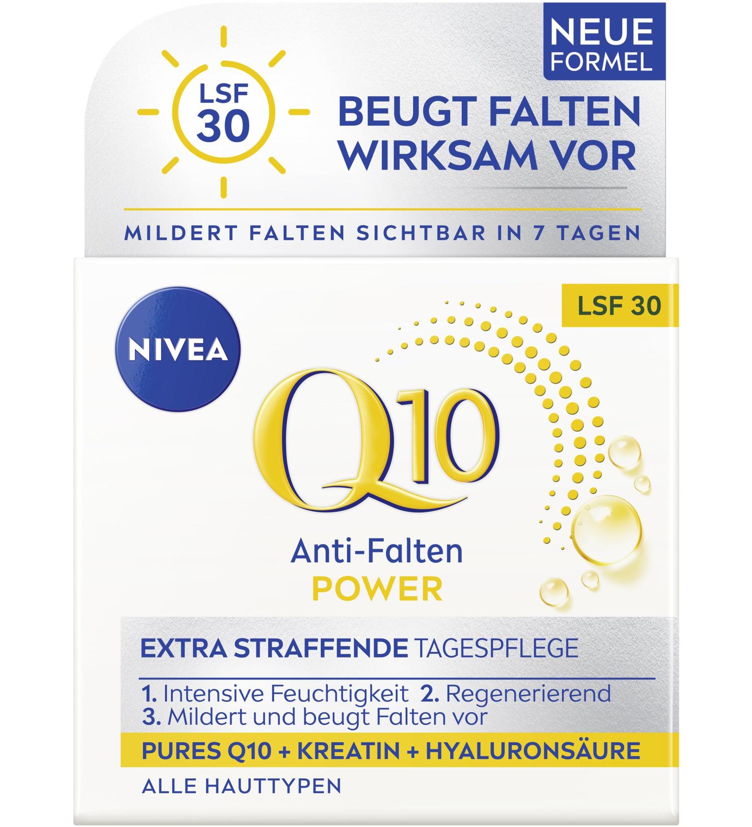 NIVEA Q10 Soin de jour raffermissant anti-rides SPF30 50 ml Blanc. 50 ml (Lot de 1)