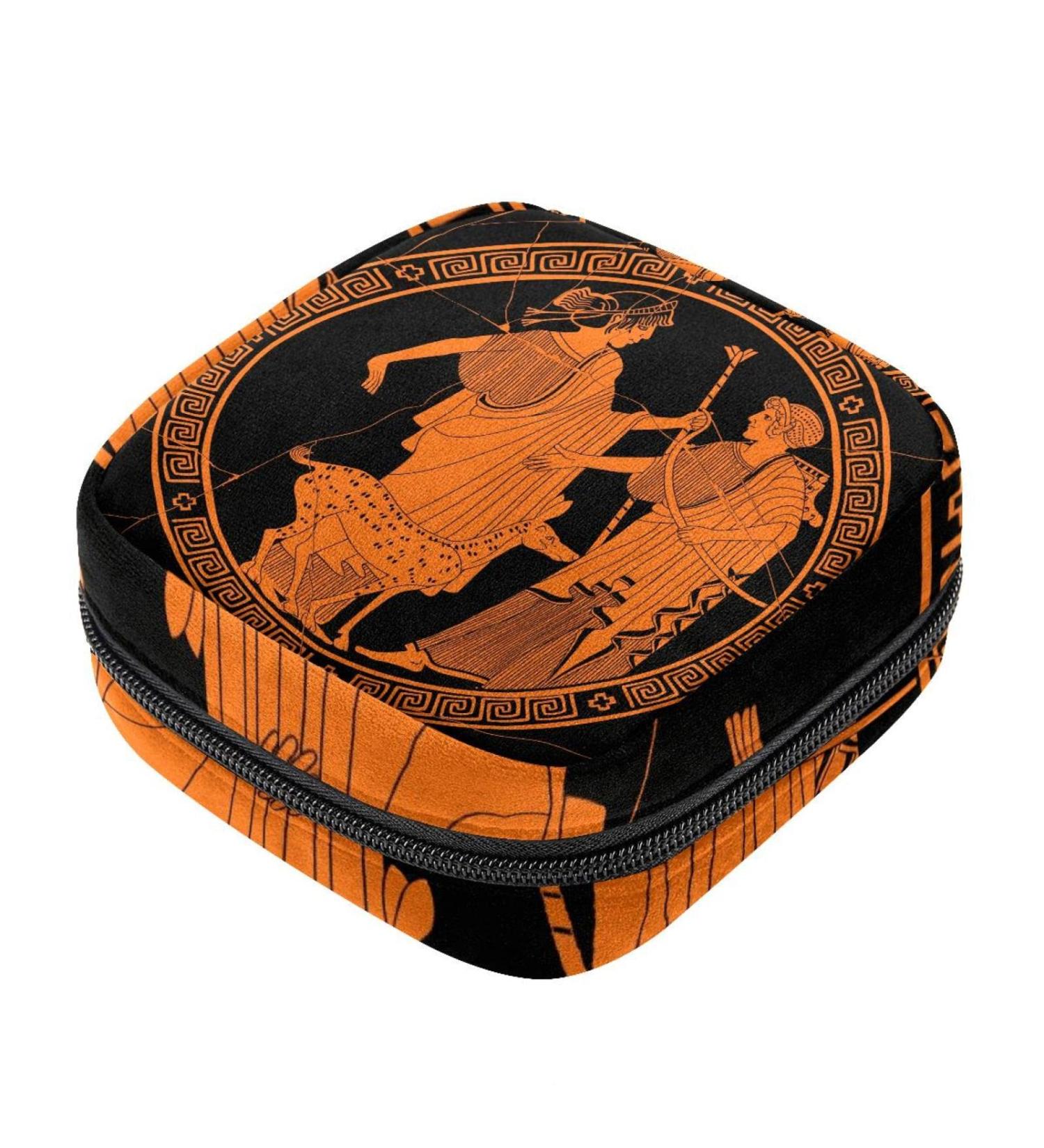 Greek Mythological Action Painting | Apollo & Artemis Storage Pouch for Women Teen Girls - Menstrual Cup Holder - Buy Online on GoSupps.com