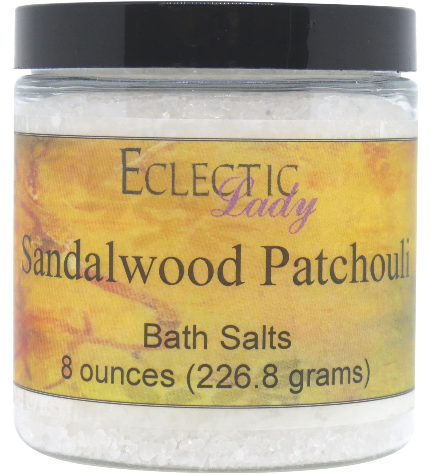 Sandalwood Patchouli Bath Salts - 8 oz | Eclectic Lady | Relaxing Aromatherapy Blend - Buy Online on GoSupps.com