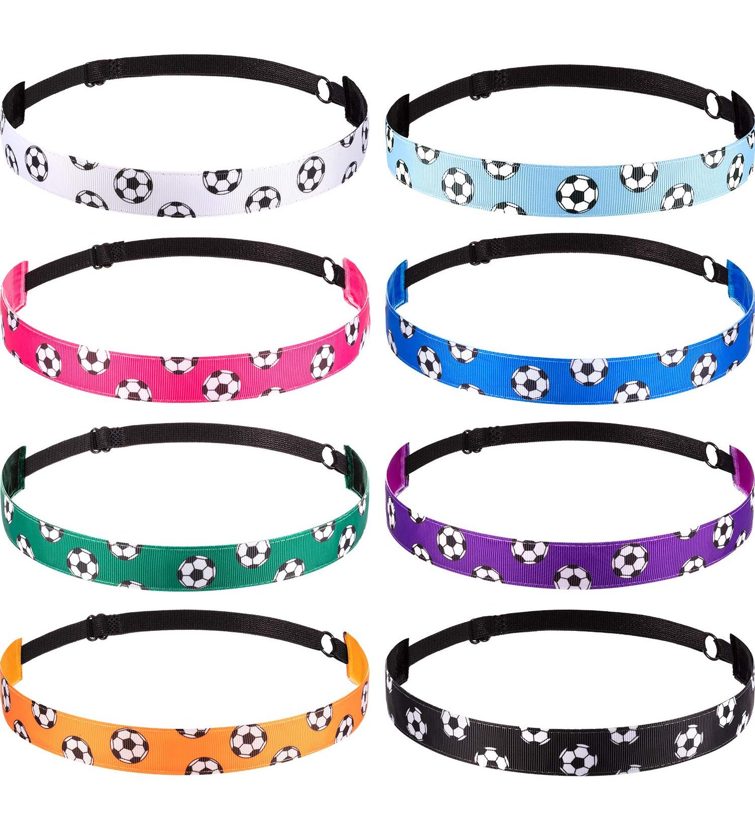 SATINIOR 8 Pack Soccer Hair Accessories - Elastic Headbands for Girls - Football Hairbands for Sports - Buy Online on GoSupps.com