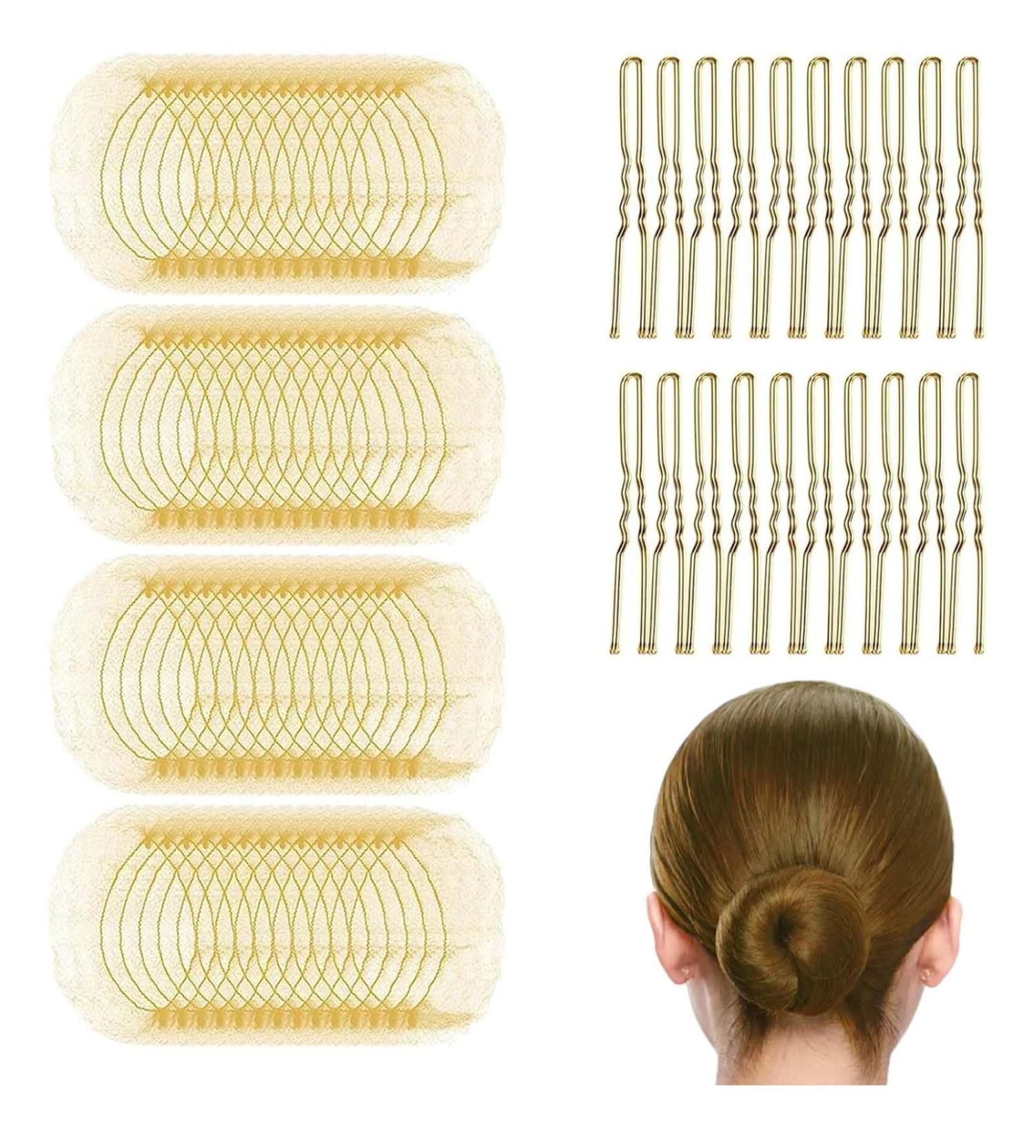 70 PCS Hair Nets for Women Bun Blonde Invisible Hair Nets Invisible Hair Nets Blonde Ballet Bun Nets Invisible Hair Nets and U Shaped Hair Pins Set for Girls Dancers Women - Buy Online on GoSupps.com