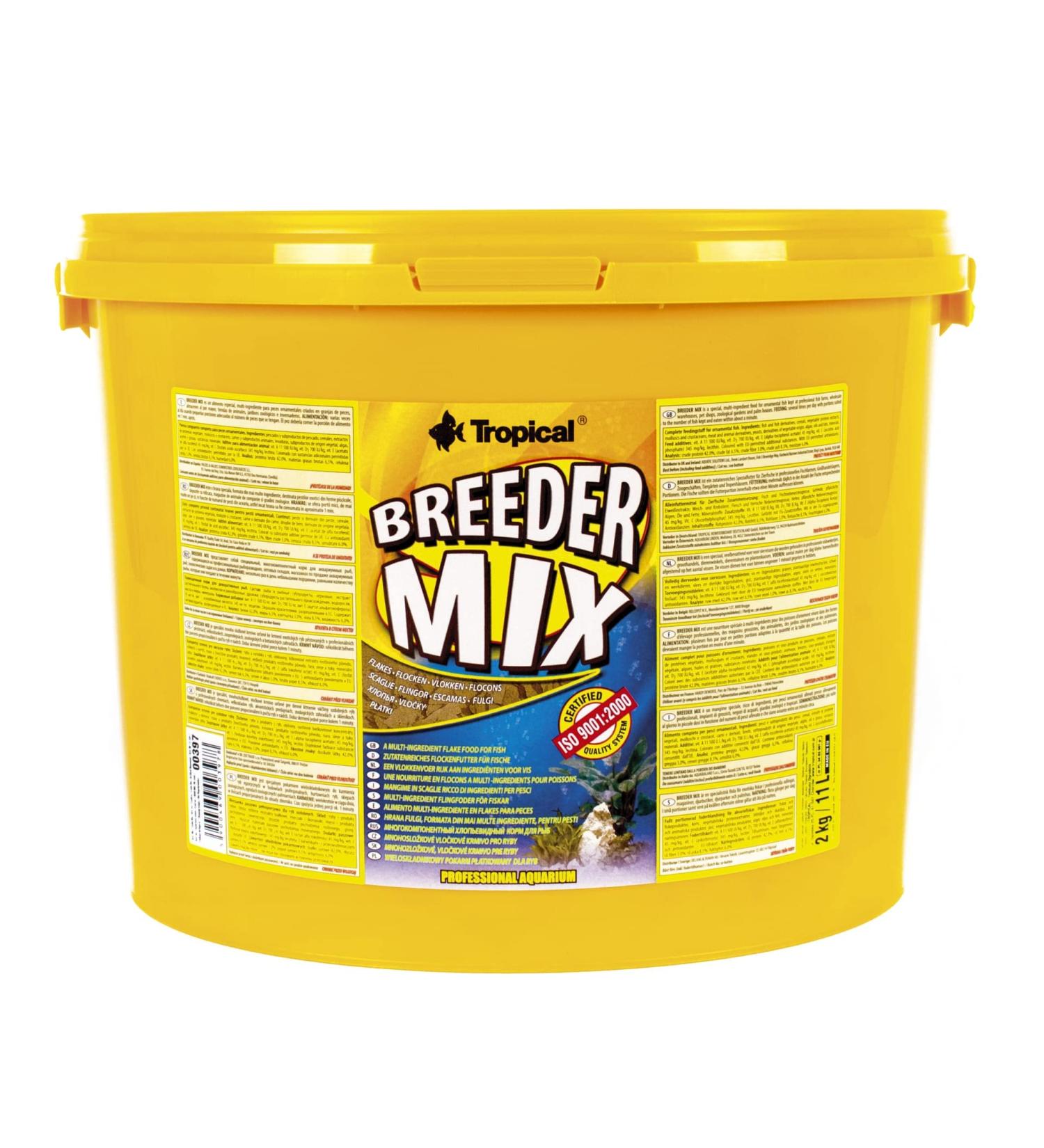 TROPICAL Breeder Mix Aquarium Food 11 L