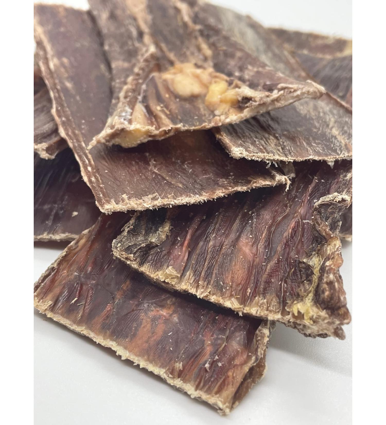 Bullsters Dog Treats Bones Chews All Natural 1 Ingredient with No Additives No Preservatives Steroid Free for Small Medium Large Dogs Beef Strips (6" Pack of 8) - Buy Online on GoSupps.com