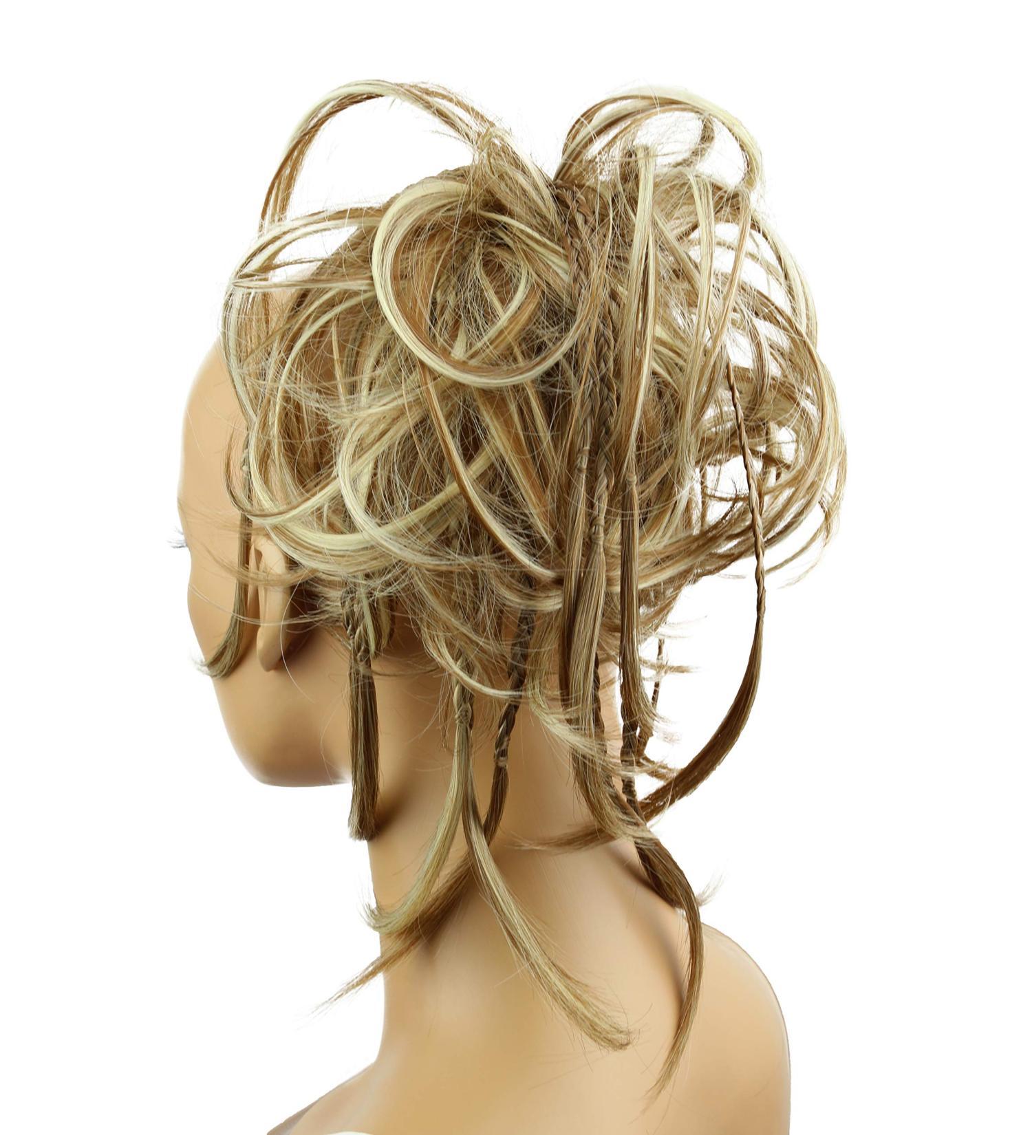 CAISHA XXL Hair Part Gum - Heat-Resistant Wavy Art Fiber Light Brown Blond Mix for Braids & Dutt | DM17cm - Buy Online on GoSupps.com