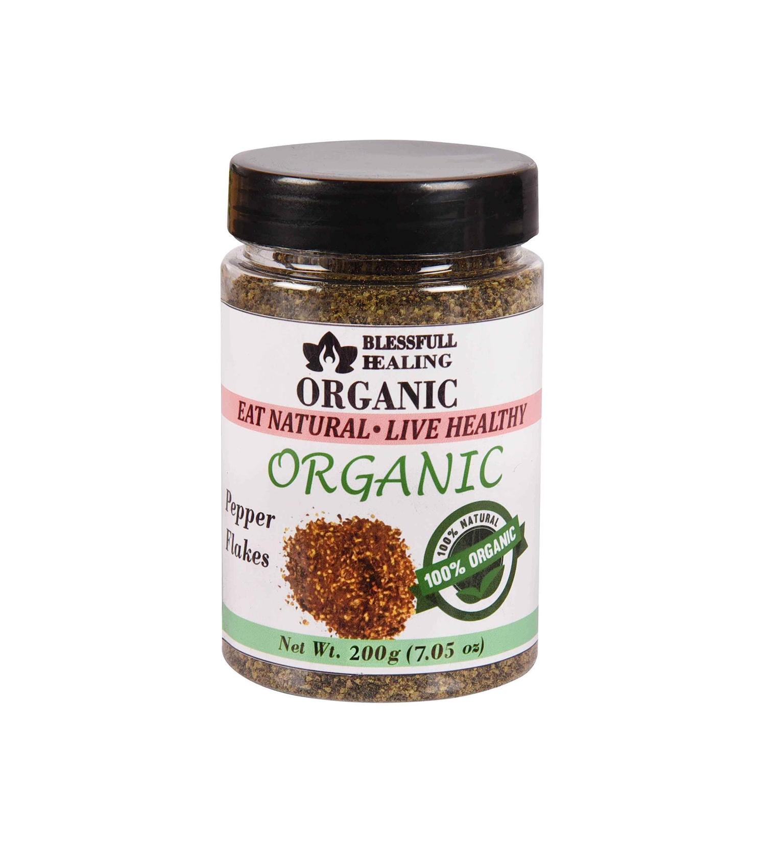 Blessfull Healing Organic Pepper Flakes 200 Gram Airtight Container (Packing May Vary) 200 Gram 7.05 oz - Buy Online on GoSupps.com