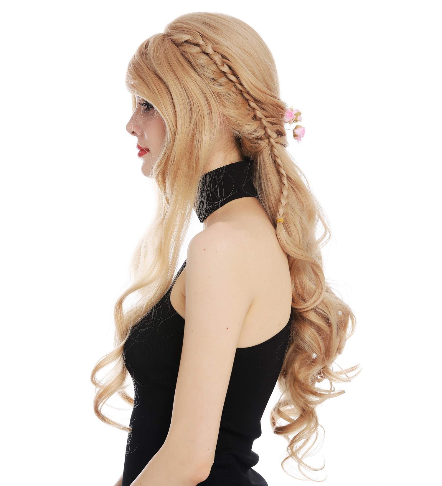 Buy WL-5071LS-LF-24 Lace Front Wig - Long Wavy Curls & Braids - Stylish Blonde Ladies Wig | WIG ME UP - Buy Online on GoSupps.com