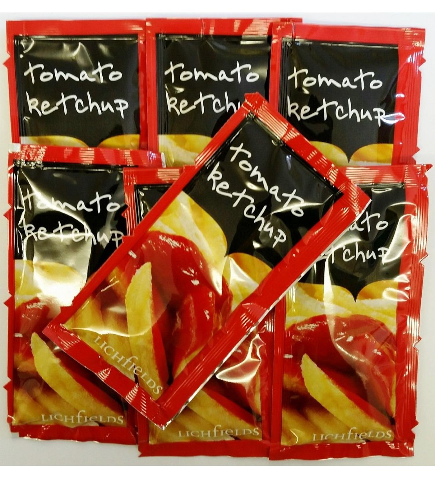 25 (1 x 25) Lichfields Tomato Ketchup - Individual 10g Sachets Tomato Ketchup 10 g (Pack of 1)