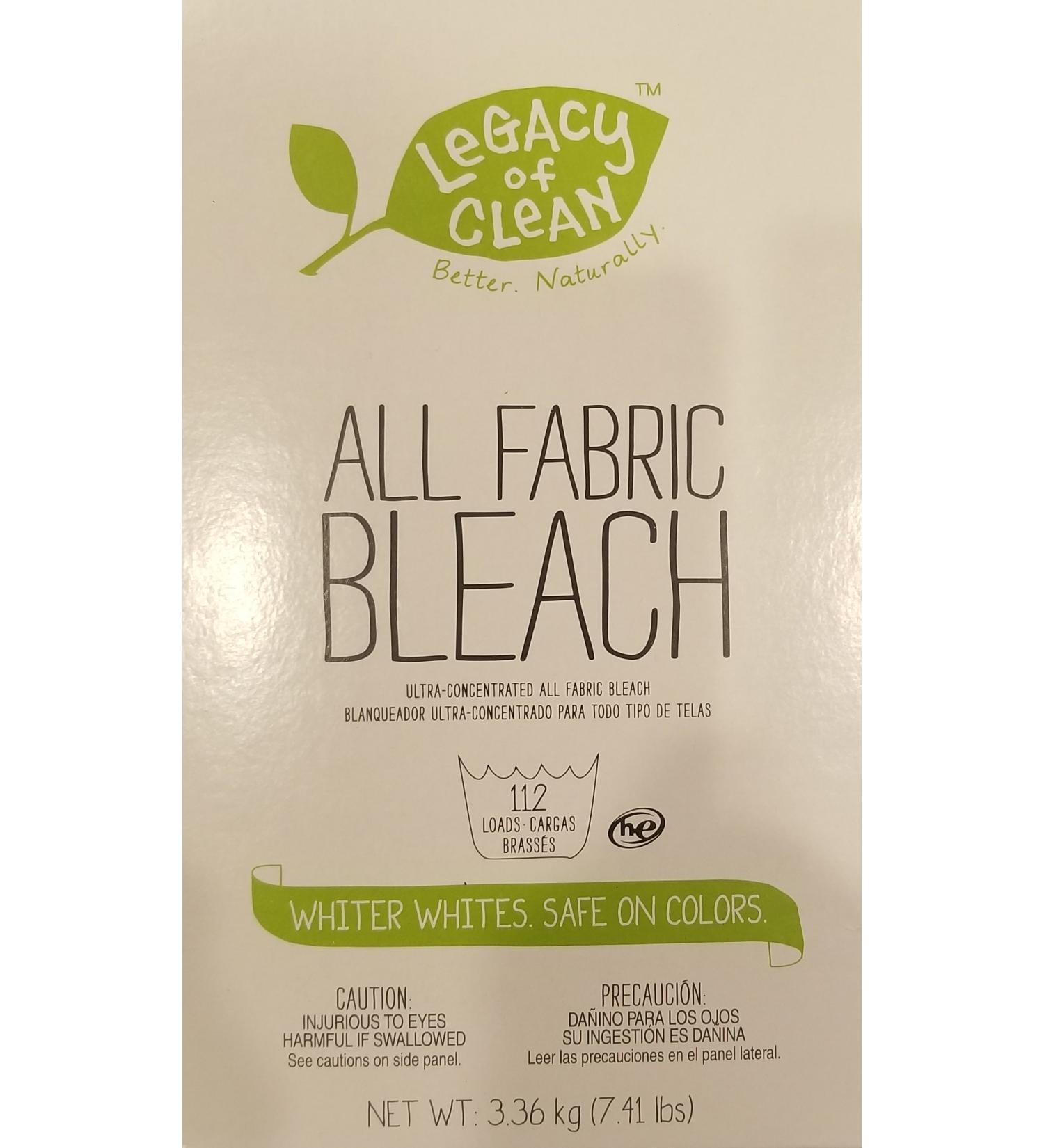 Legacy of Clean Concentrated All Fabric Bleach 7.41lbs (112+ Loads)