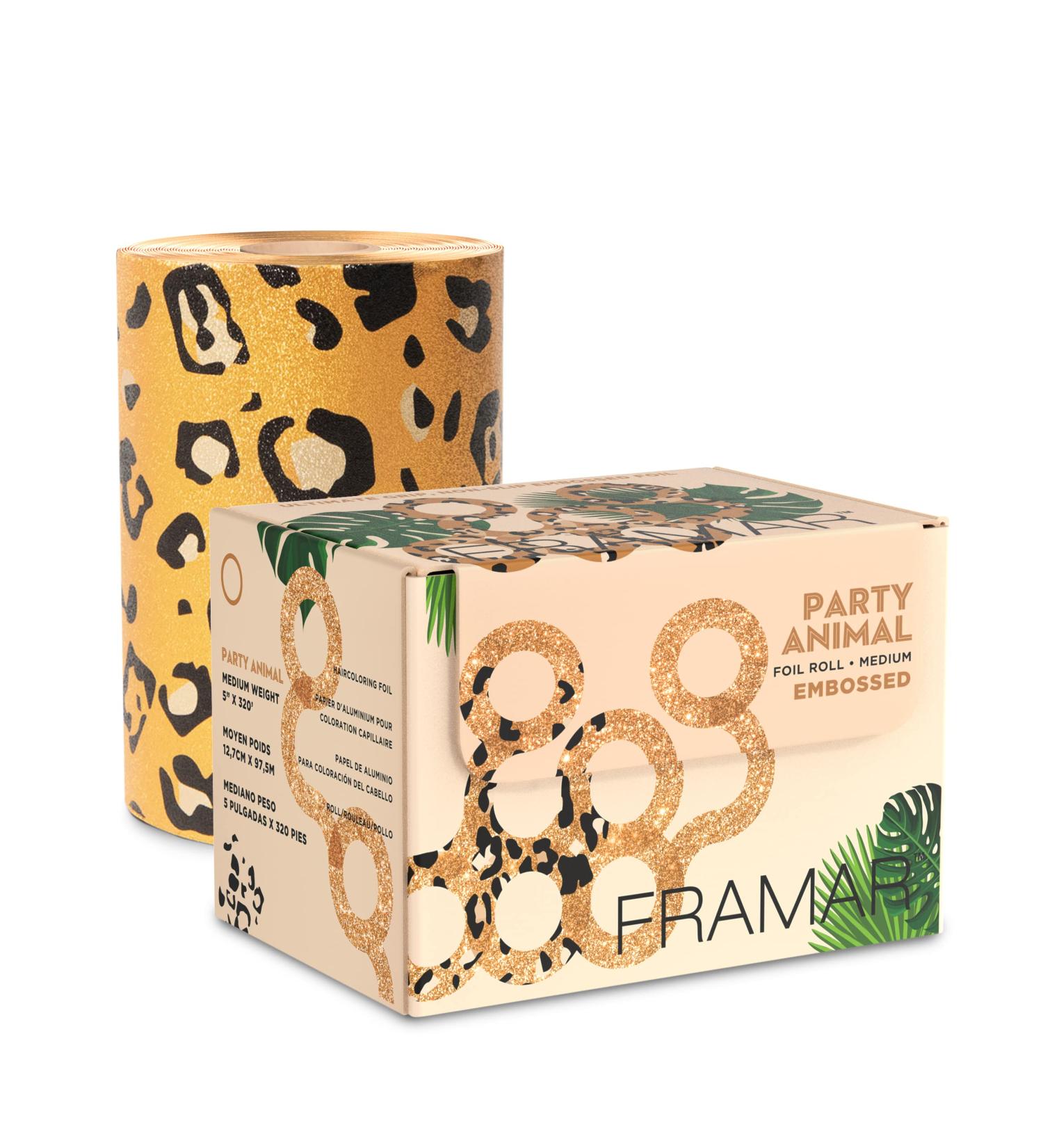 Framar Party Animal Embossed Roll Aluminum Foil Hair Foils - Medium 320 ft - Buy Online on GoSupps.com