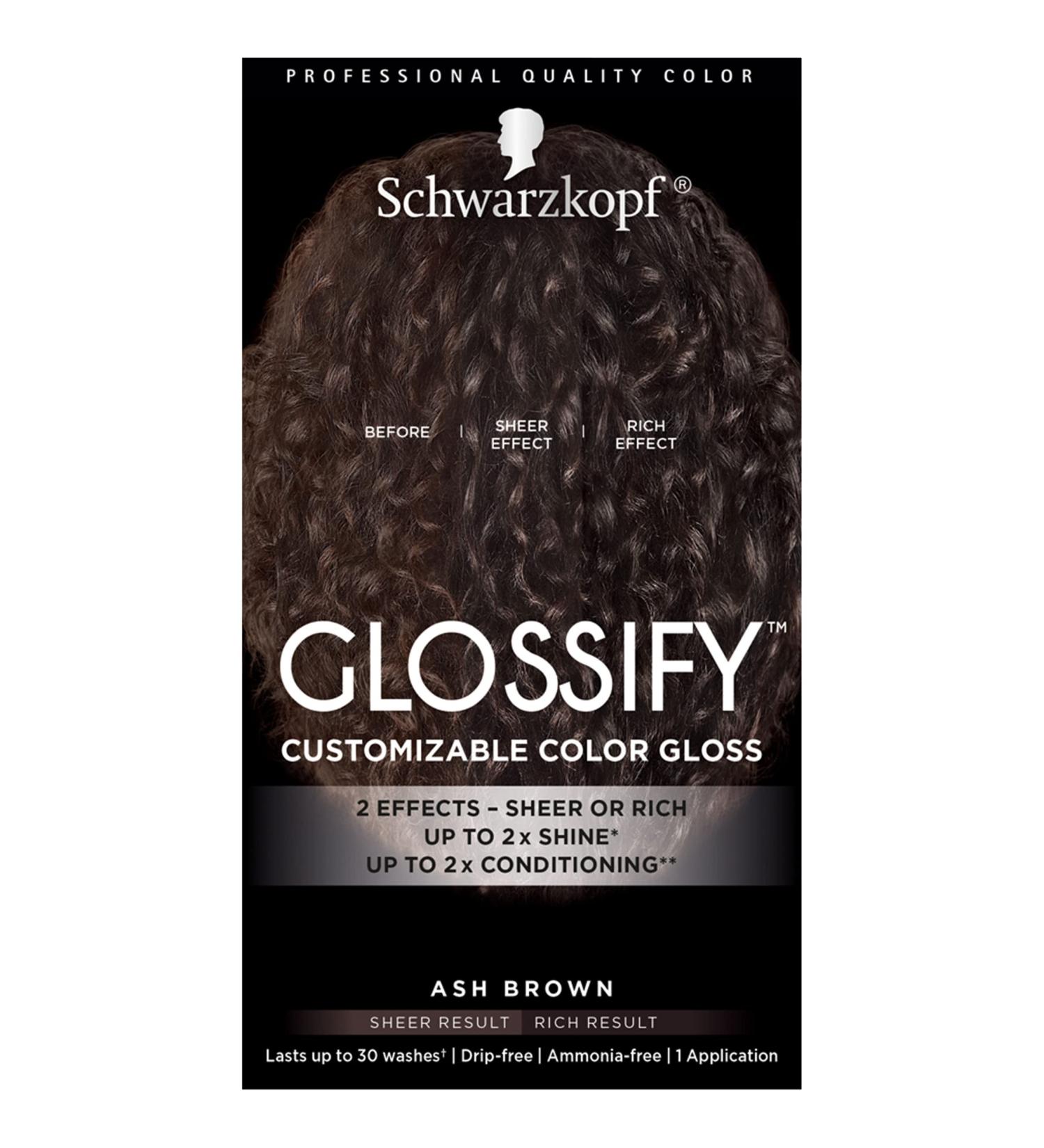 Schwarzkopf Glossify Customizable Color Gloss - Ash Brown Cool Brown 4.76 Fl Oz - Buy Online on GoSupps.com