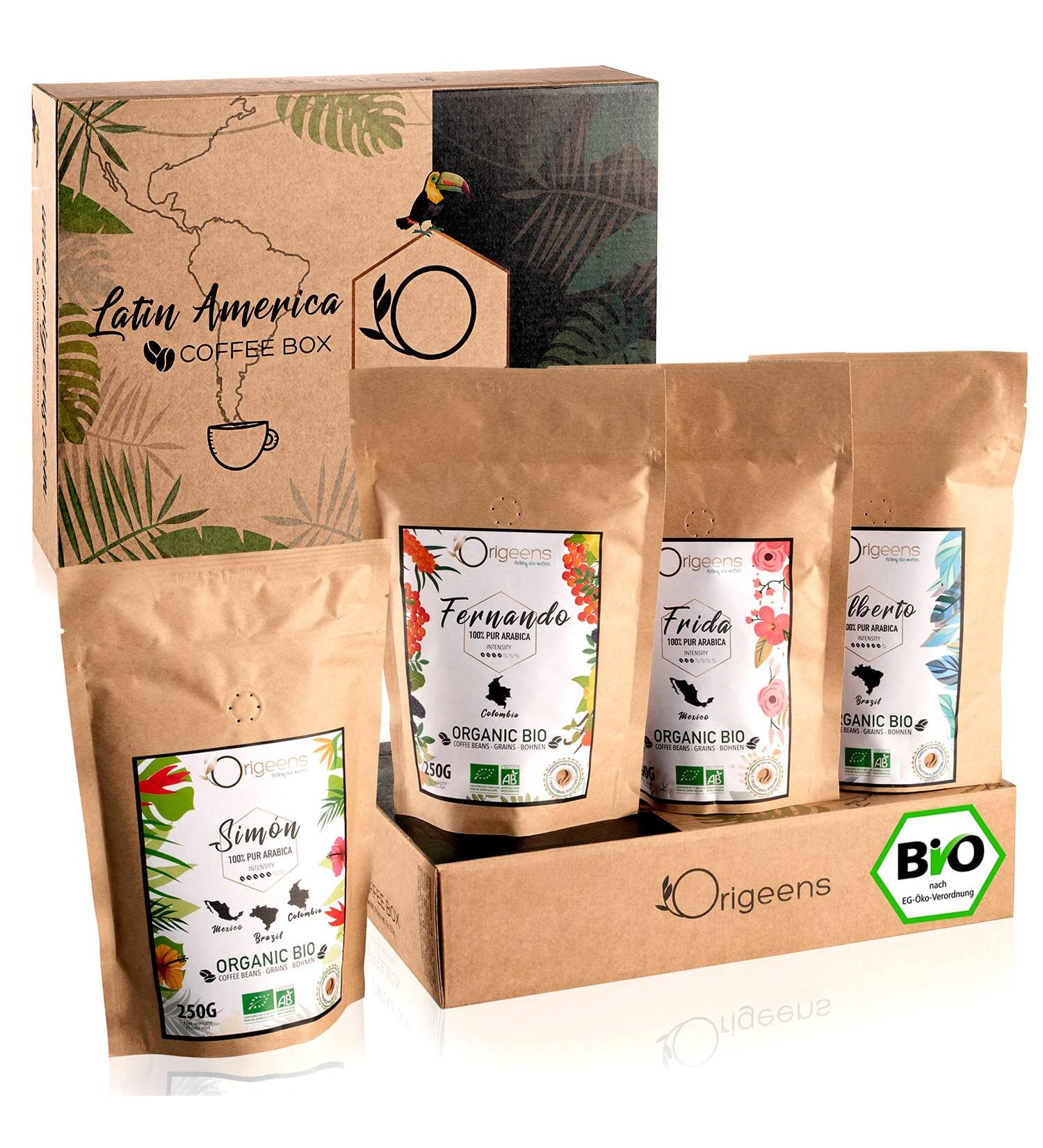 Origens Organic Coffee Beans - Premium 1kg Arabica Whole Bean Set (4x250g) | Traditional Roasting for Exceptional Flavor - Buy Online on GoSupps.com