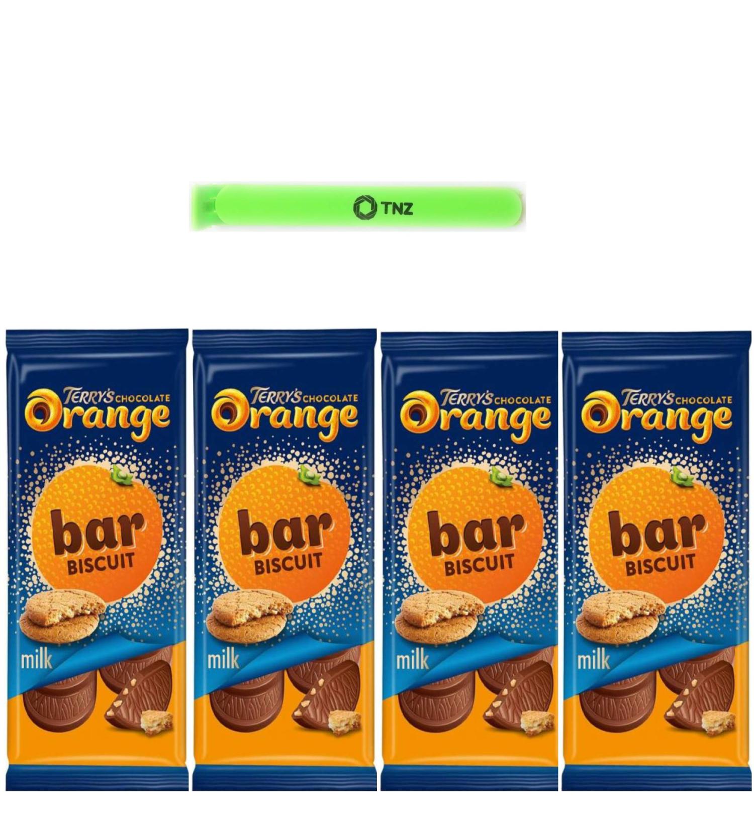 Terry s Chocolate Orange Crunchy Biscuit Bar 90g x 4 Includes 1 Sealing Bag Clip - Buy Online on GoSupps.com