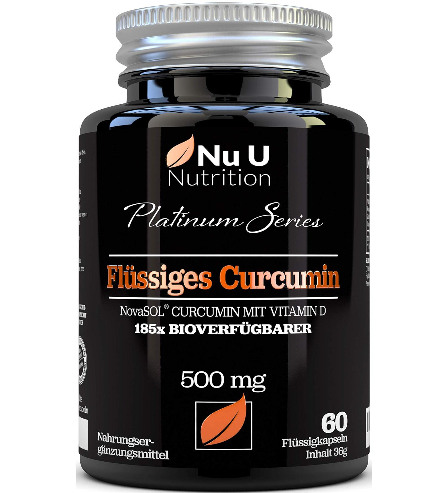 Premium Turmeric Curcumin Capsules with Vitamin D | 185x Bioavailability | Vegetarian Liquid Curcumin | 60 Capsules - Buy Online on GoSupps.com