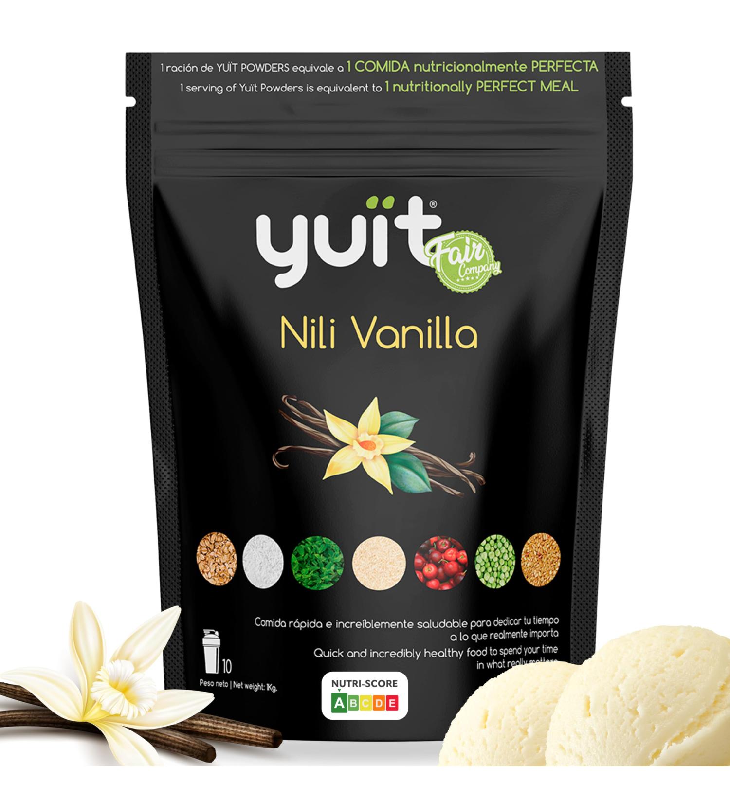 YU T - Meal Replacement Powder - 10 Meals - Weight Control Aid - Super Healthy and Authentic - 34g Protein - 31 Vitamins and Minerals - Vegan/Gluten Free - Vanilla - 1kg - Buy Online on GoSupps.com