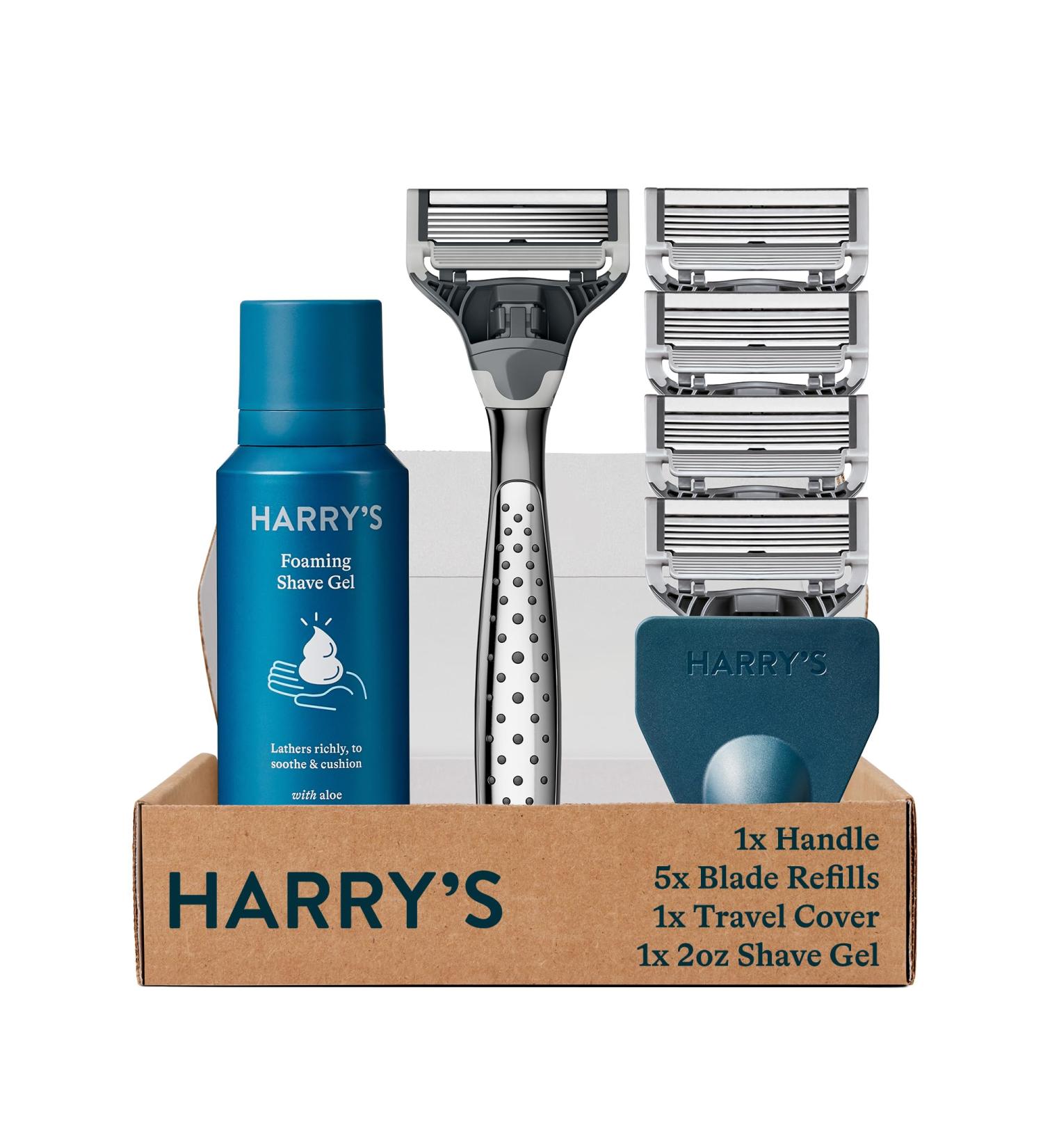 Harry's Razors for Men - Craft Edition Razor Set with 5 Blades Shave Gel & Travel Cover | International Shipping - Buy Online on GoSupps.com