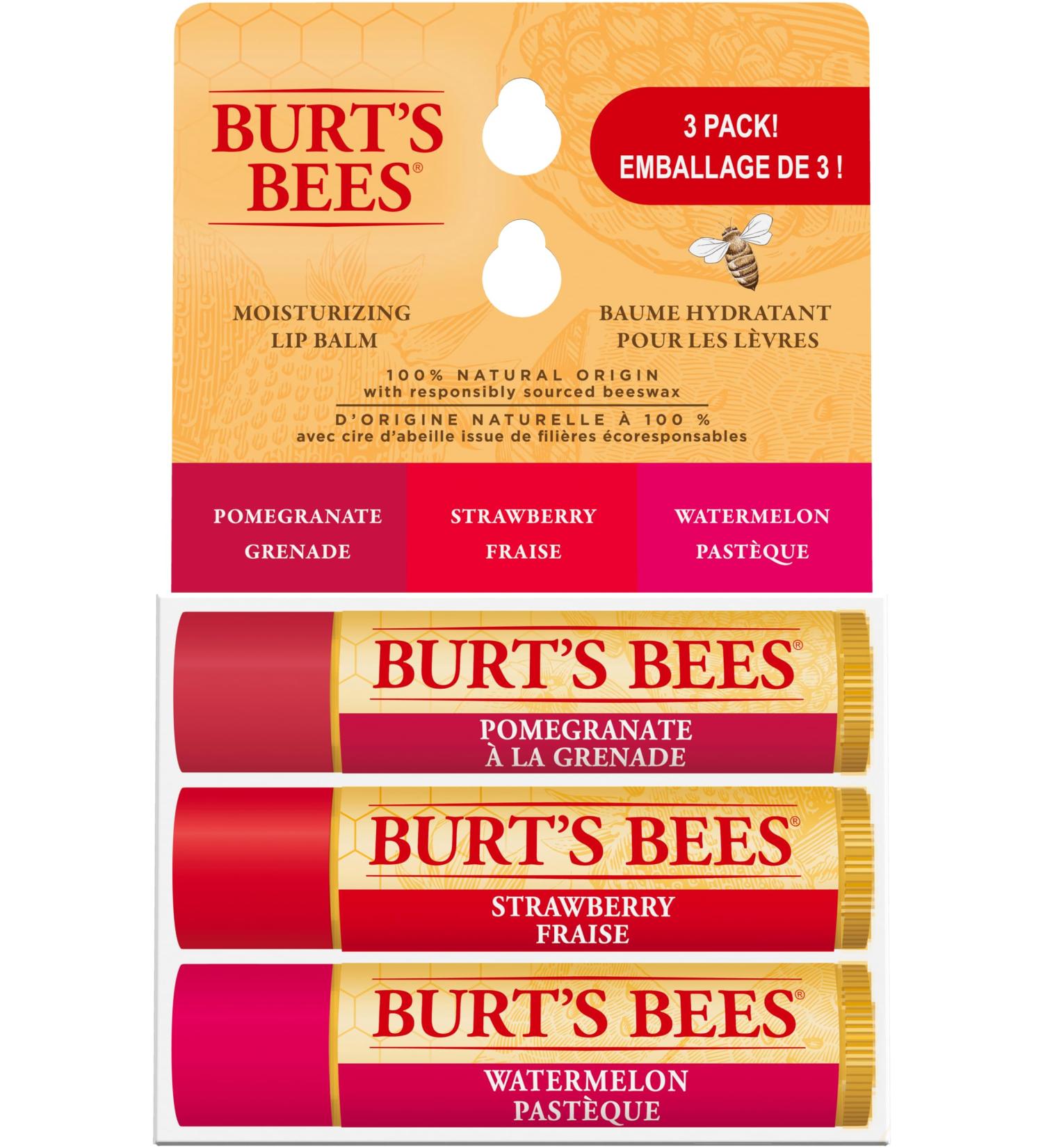 Burt s Bees 100% Natural Origin Moisturizing Lip Balm Super Fruit Mix 3 Tubes Assorted - Buy Online on GoSupps.com
