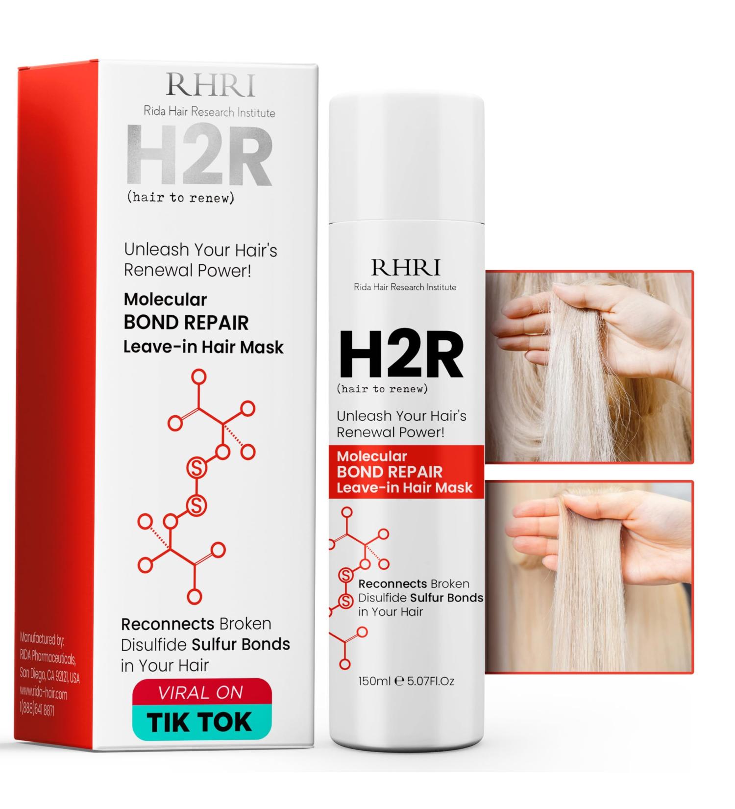 Leave-in Hair Treatment Mask | Molecular Bonding for Hair Growth & Repair | Fix Thinning Split Ends & Damage from Bleach & Heat - Buy Online on GoSupps.com