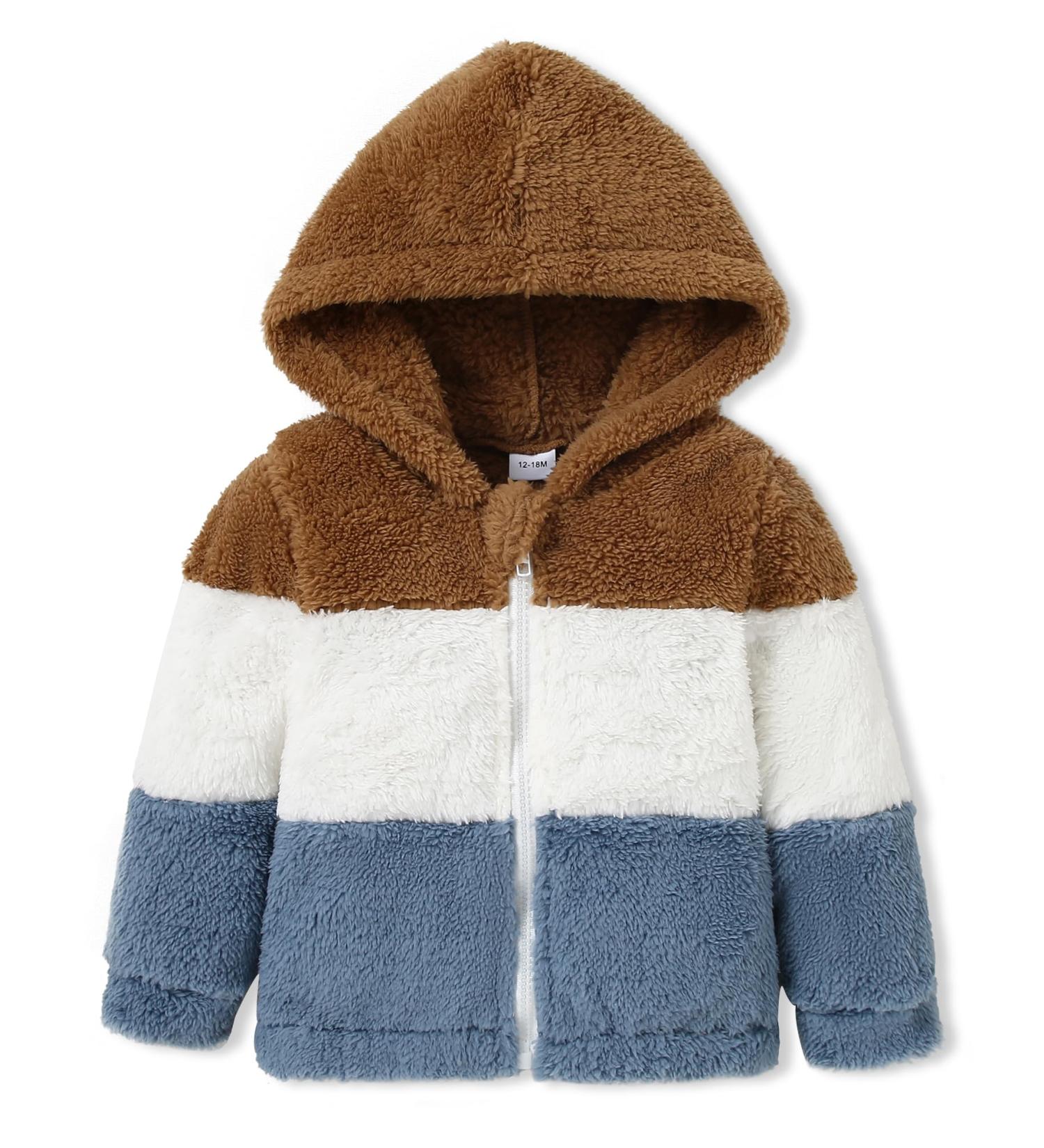 ZOEREA Toddler Baby Boys Girls Hoodie - Blue 4-5 Years | Warm Winter Sweatshirt Coats - Buy Online on GoSupps.com