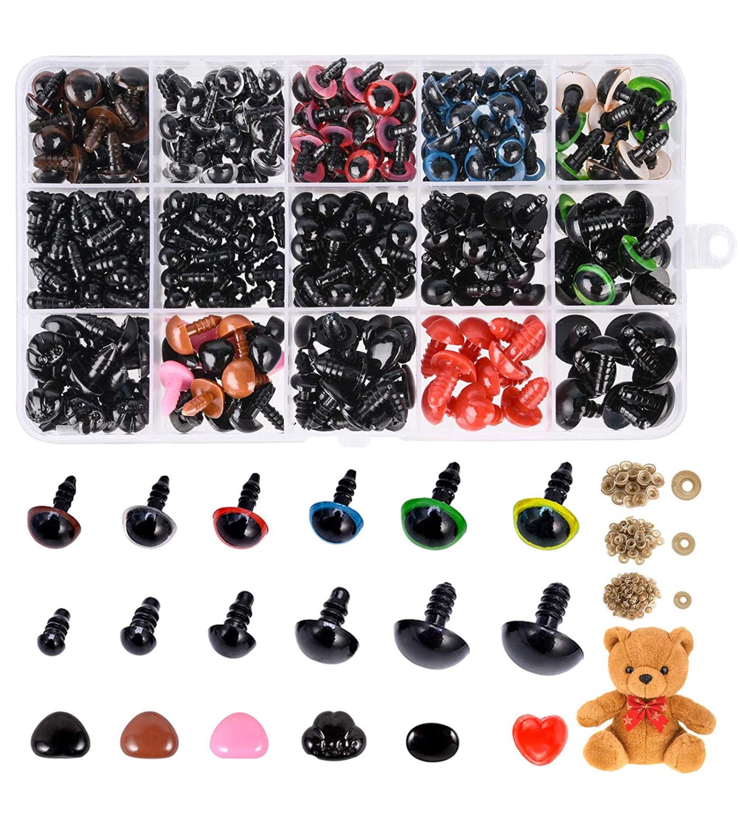 792PCS Colorful Safety Eyes and Noses for Amigurumi Crafts - Multicolored Assortment - Buy Online on GoSupps.com