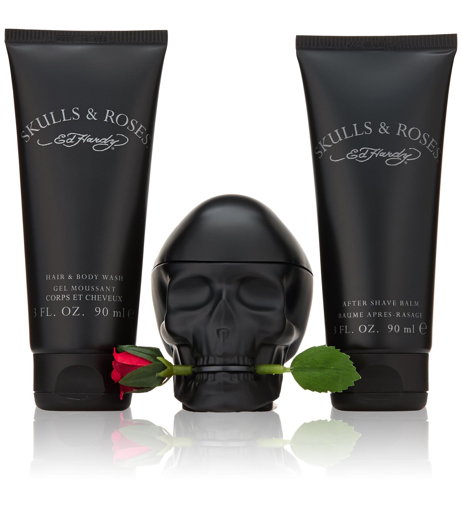 Ed Hardy Skulls and Roses Fragrance Set - 3 Piece Gift Set - Buy Online on GoSupps.com