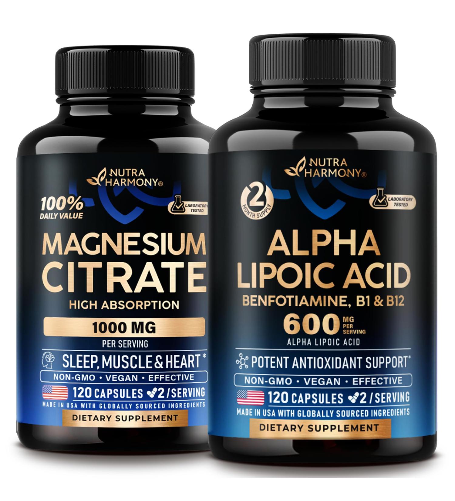 Magnesium Citrate & Alpha Lipoic Acid Capsules